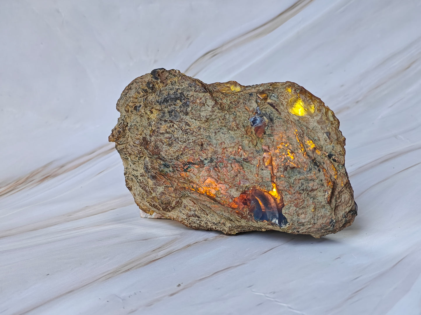 Raw Natural Blue Dominican Amber Piece 221g