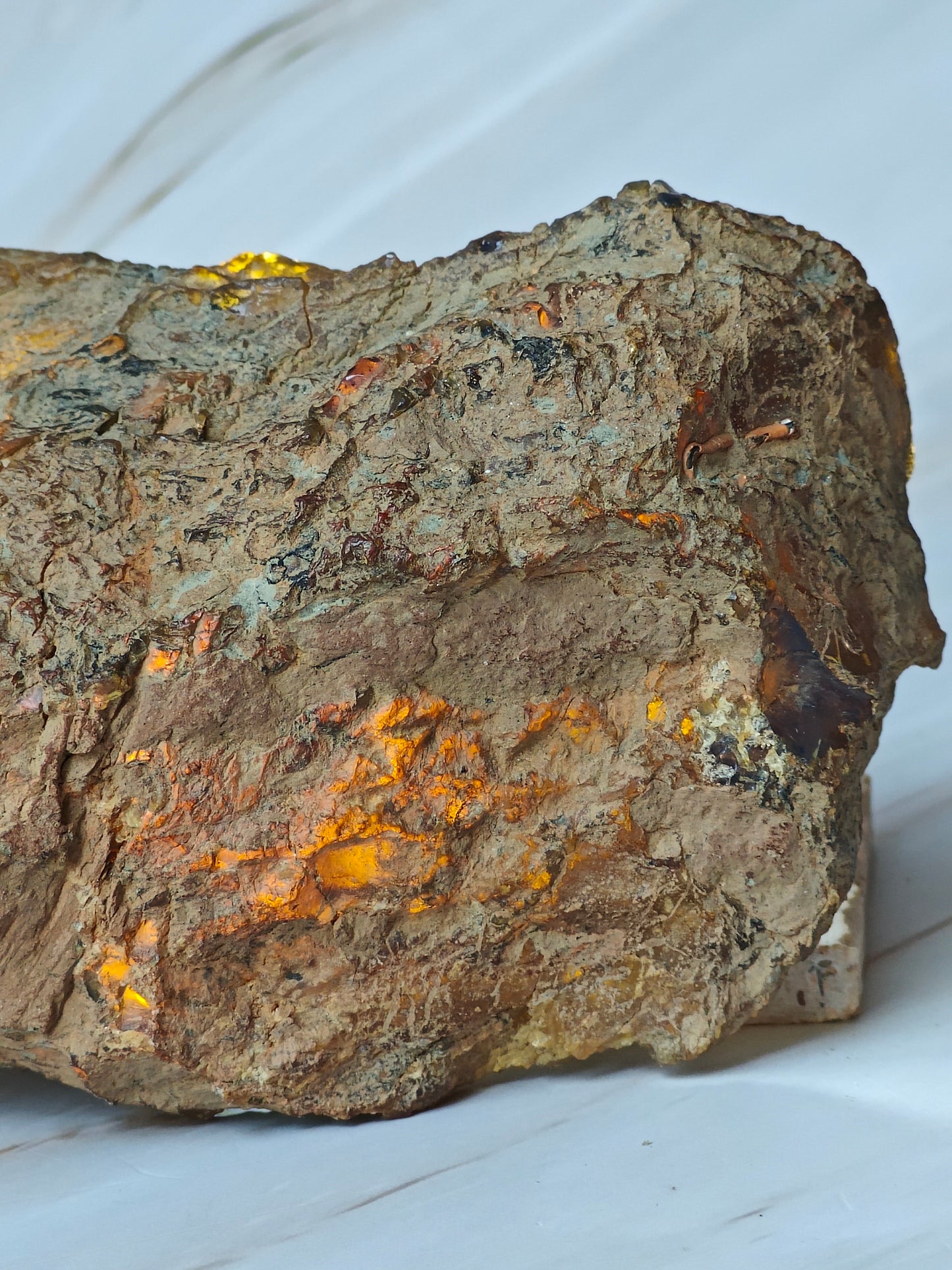 Raw Natural Blue Dominican Amber Piece 221g