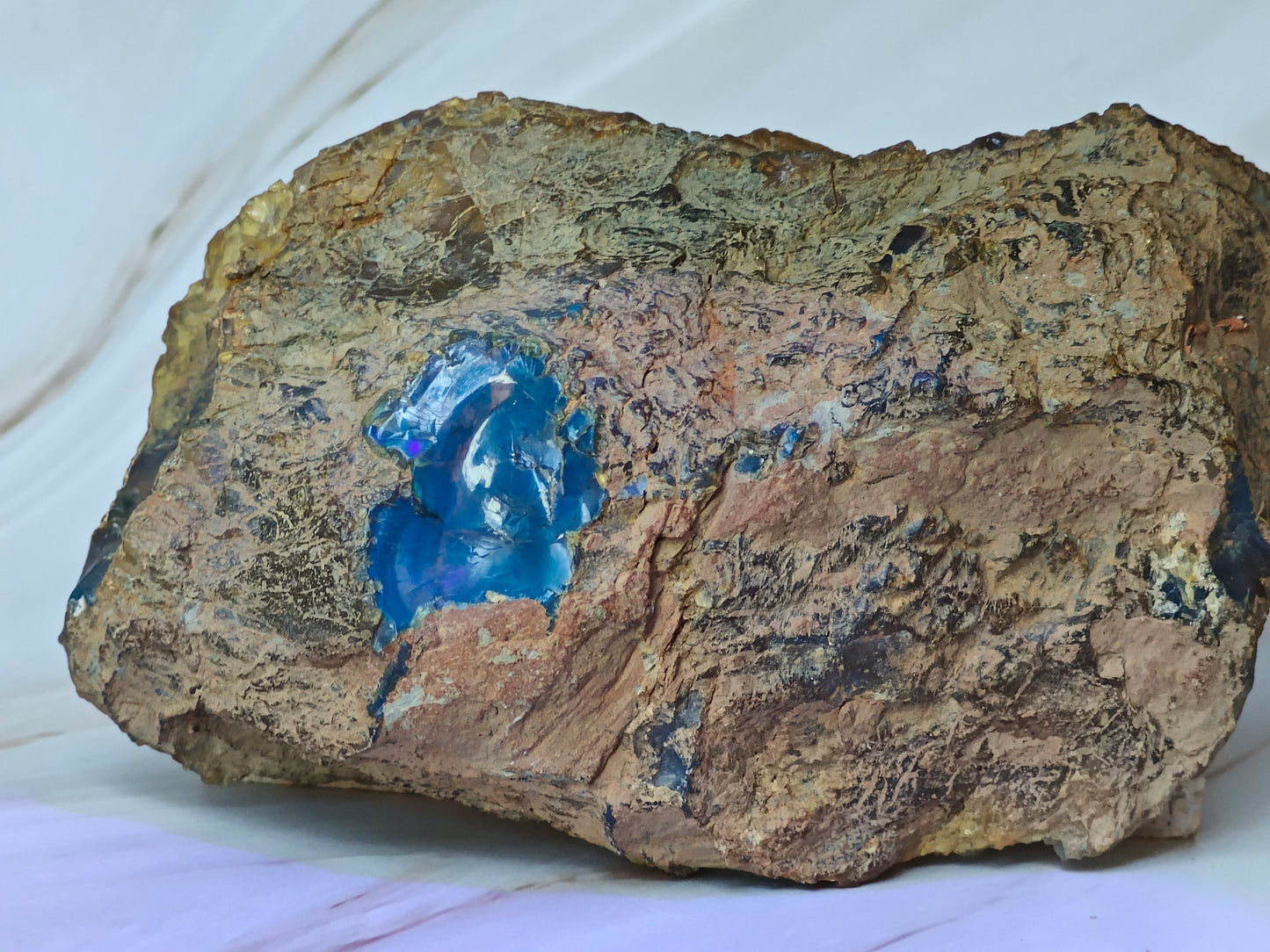 Raw Natural Blue Dominican Amber Piece 221g