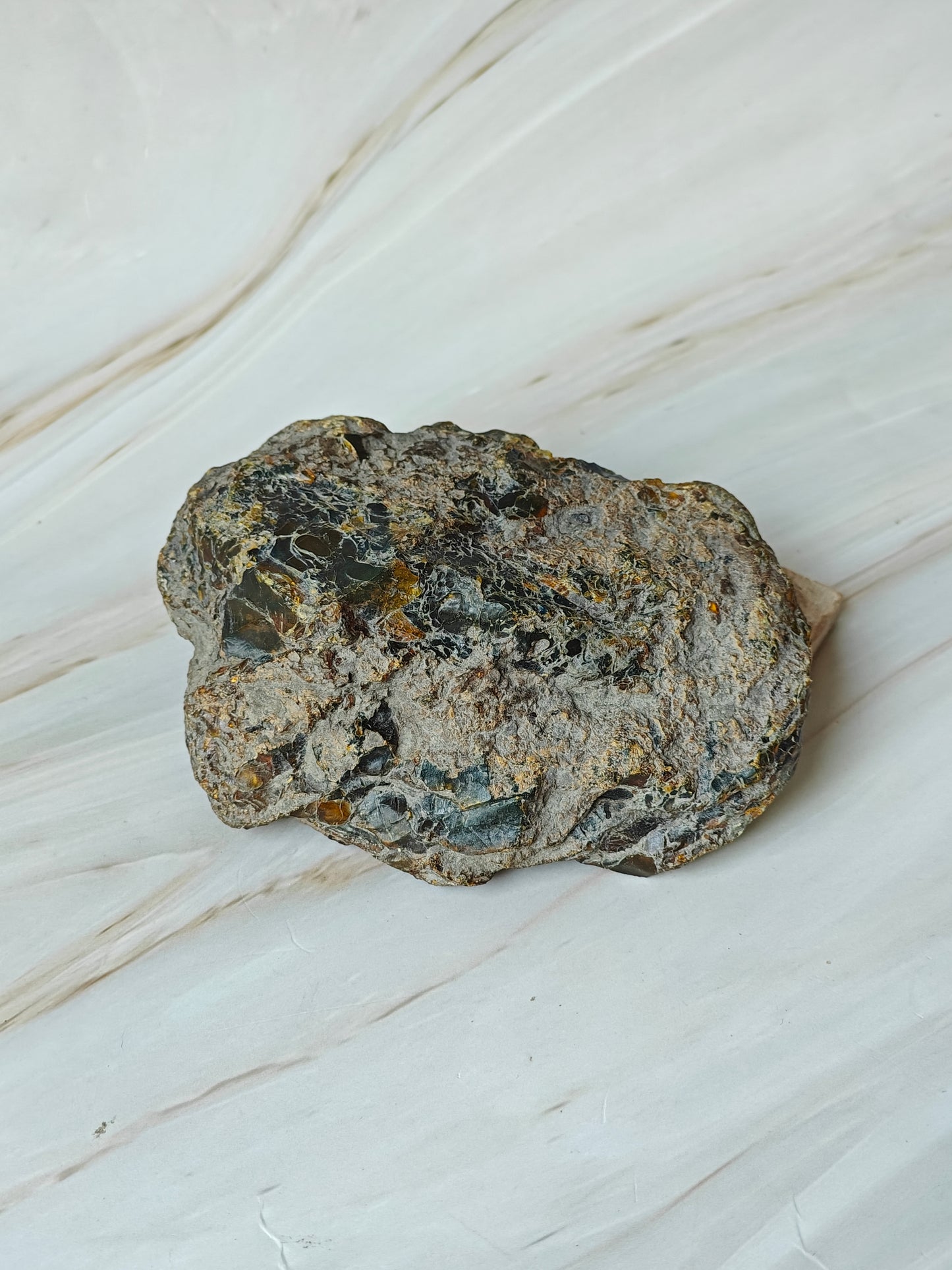 Raw Natural Blue Dominican Amber Piece 177 g