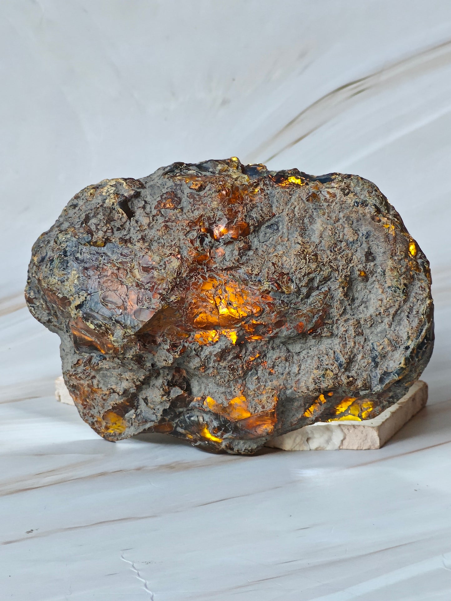 Raw Natural Blue Dominican Amber Piece 177 g