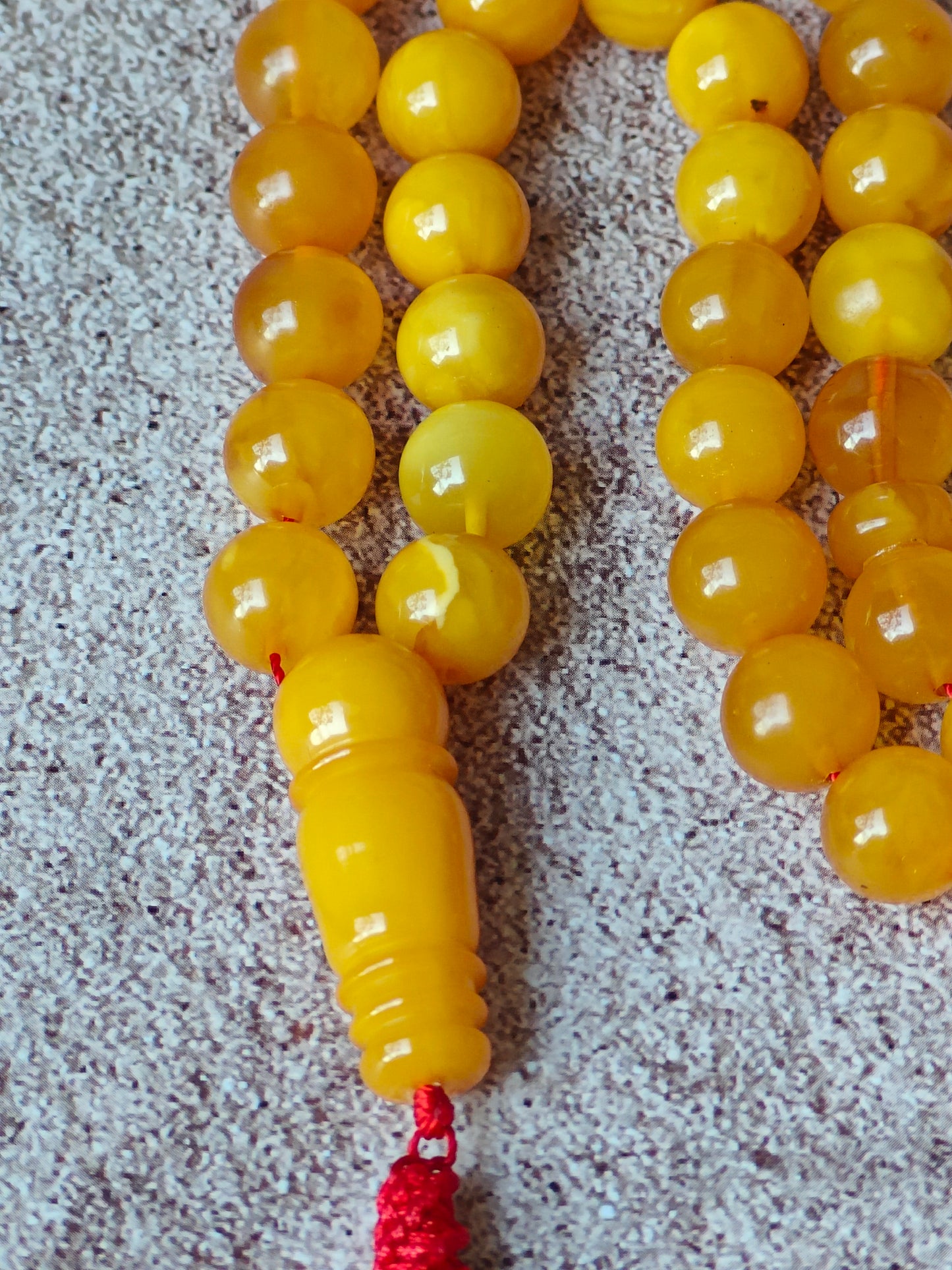 Antique Butterscotch Natural Amber Rosary 45 Beads