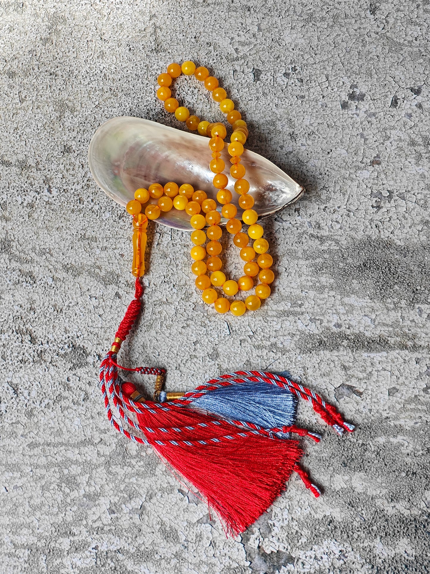 Antique Natural Aged Honey Amber Pocket Size Tasbih 66 Beads