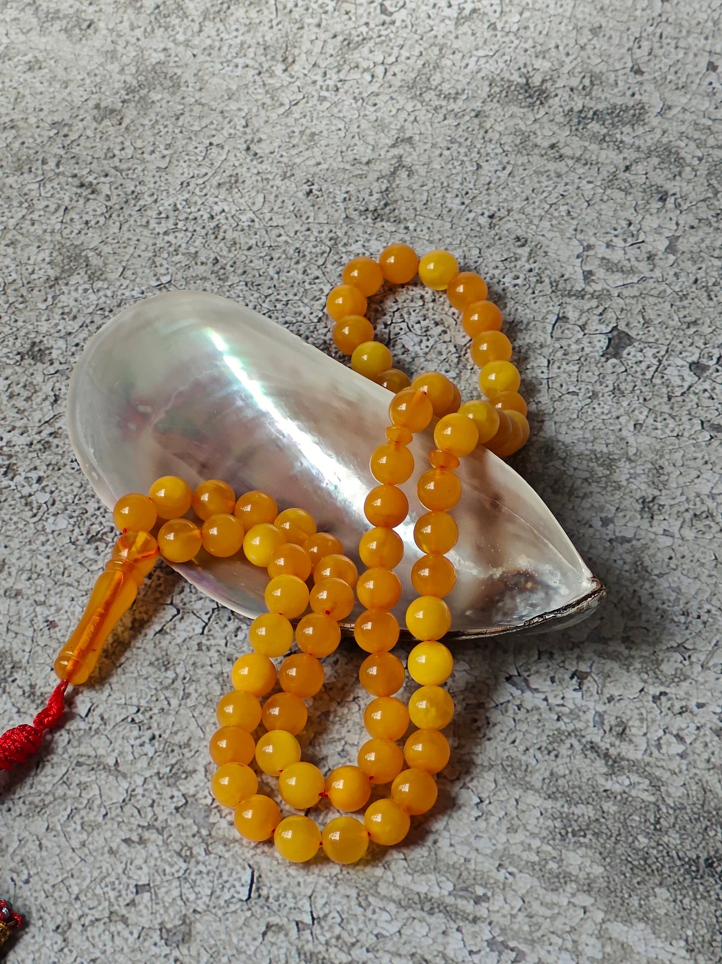 Antique Natural Aged Honey Amber Pocket Size Tasbih 66 Beads