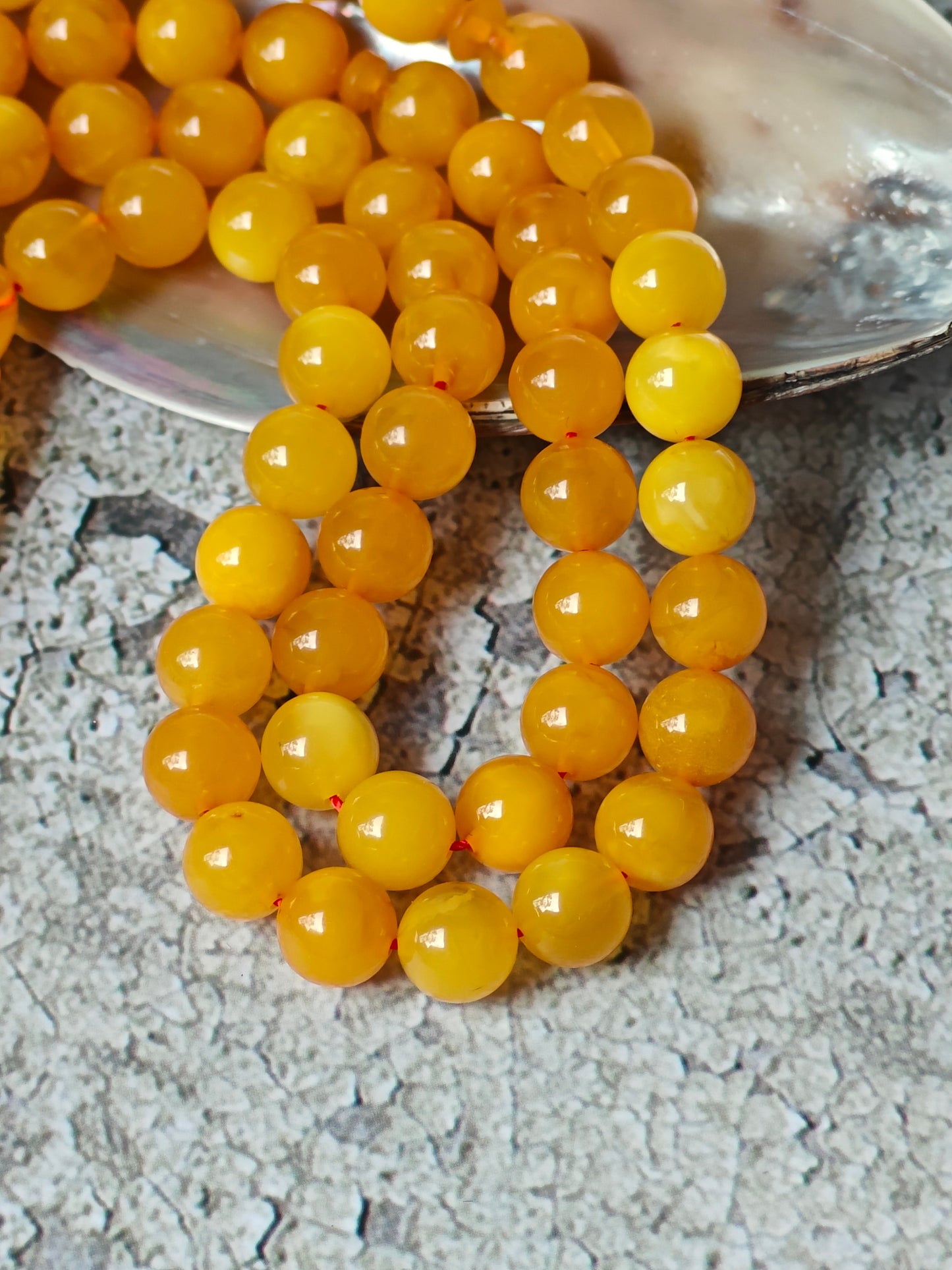 Antique Natural Aged Honey Amber Pocket Size Tasbih 66 Beads