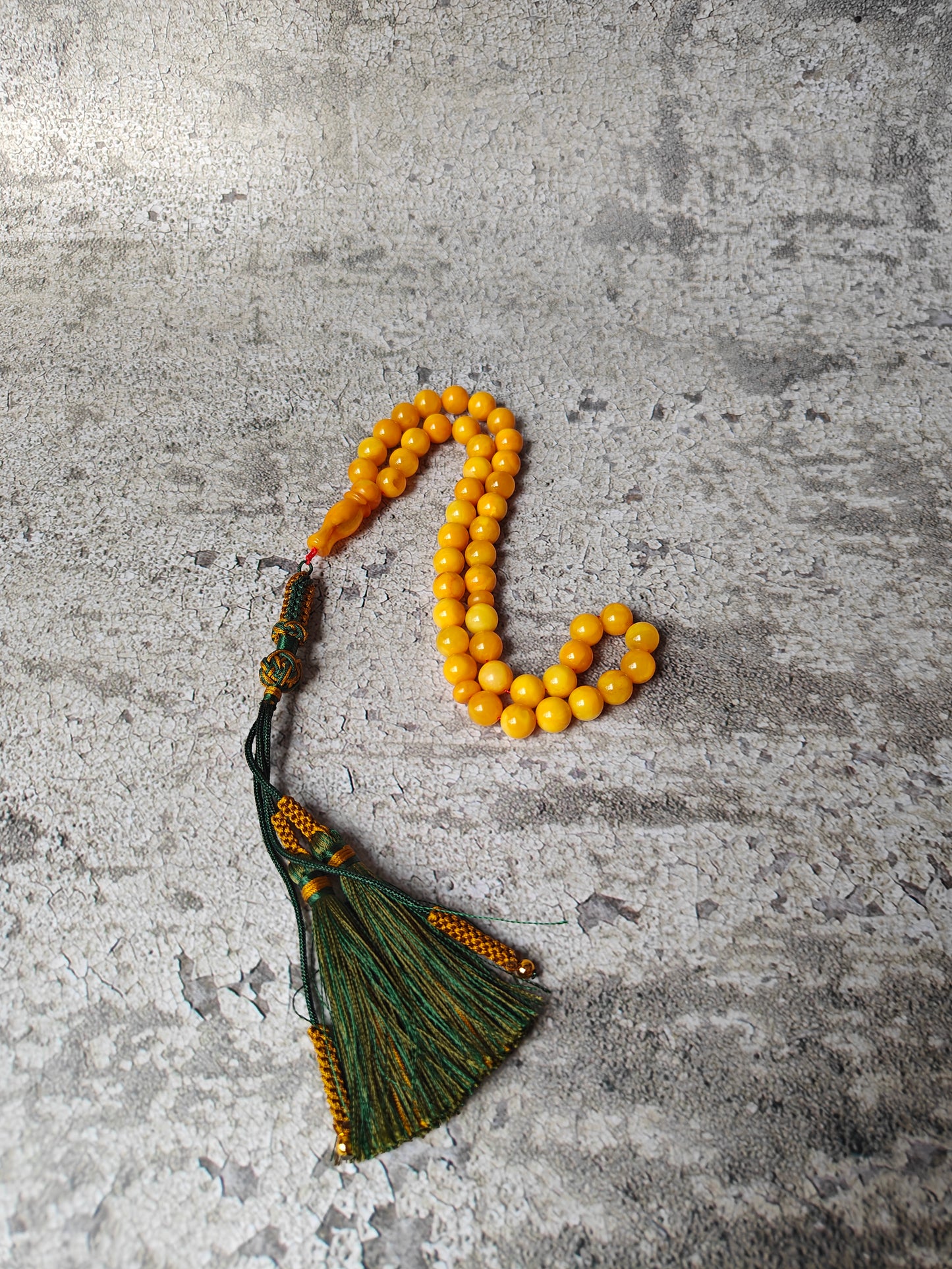 Natural Antique Aged Butterscotch Amber Misbah 45 Beads Pocket Size