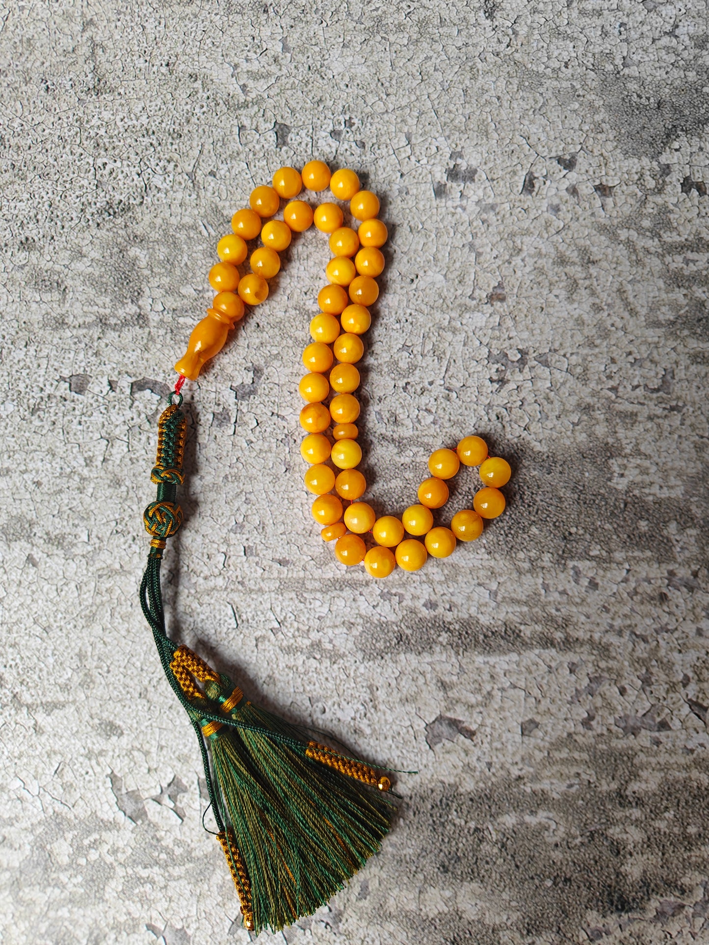 Natural Antique Aged Butterscotch Amber Misbah 45 Beads Pocket Size