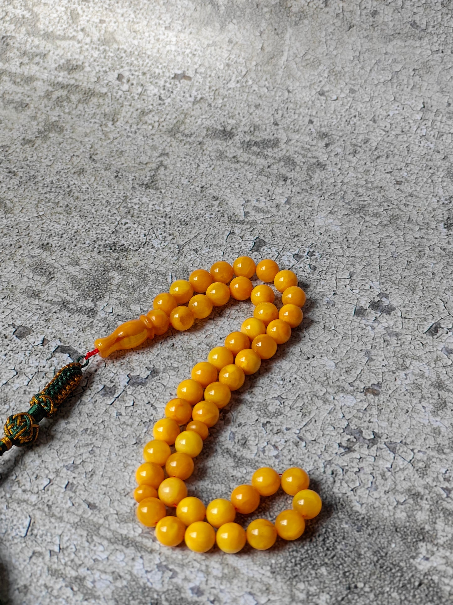 Natural Antique Aged Butterscotch Amber Misbah 45 Beads Pocket Size