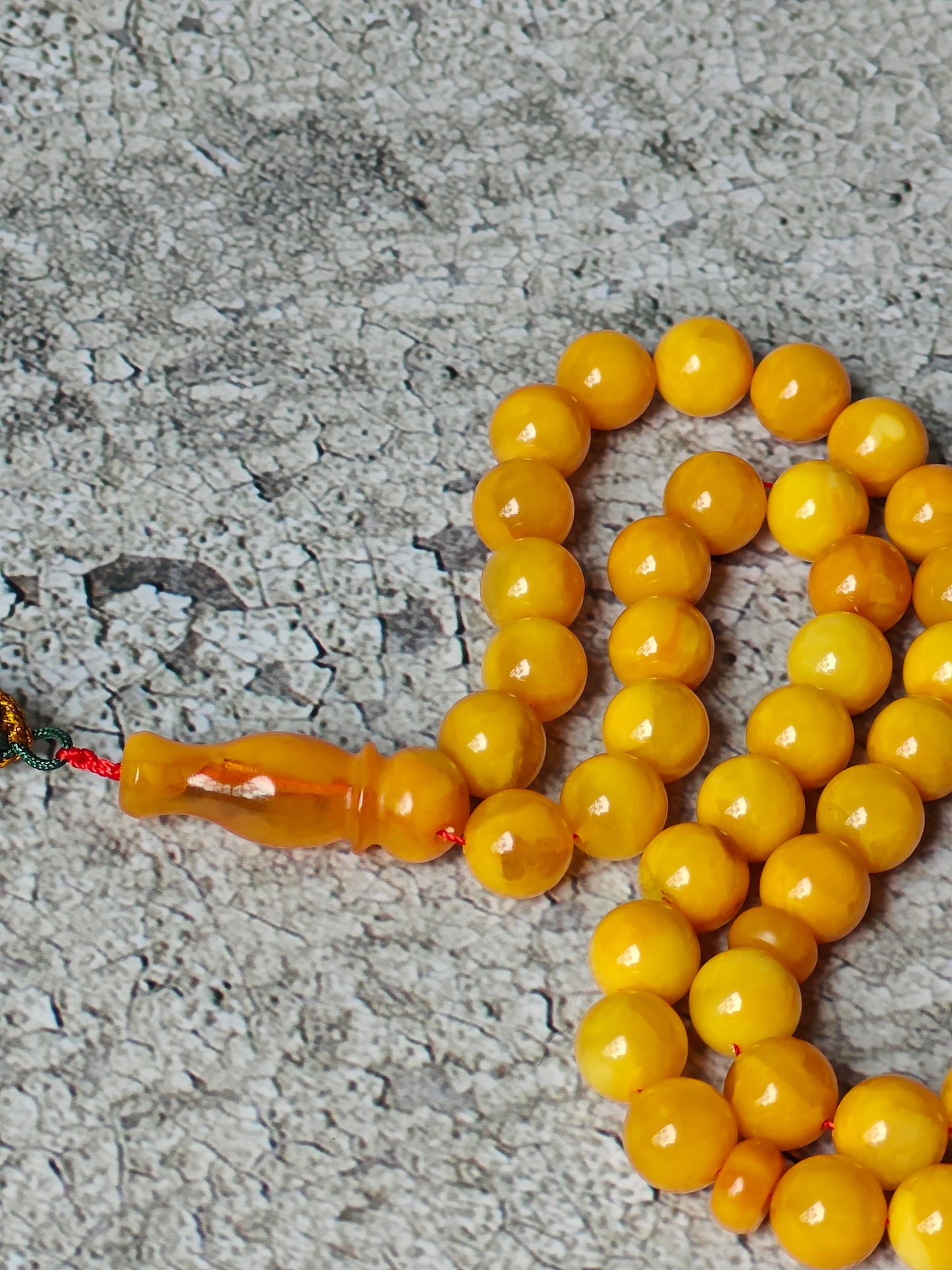 Natural Antique Aged Butterscotch Amber Misbah 45 Beads Pocket Size