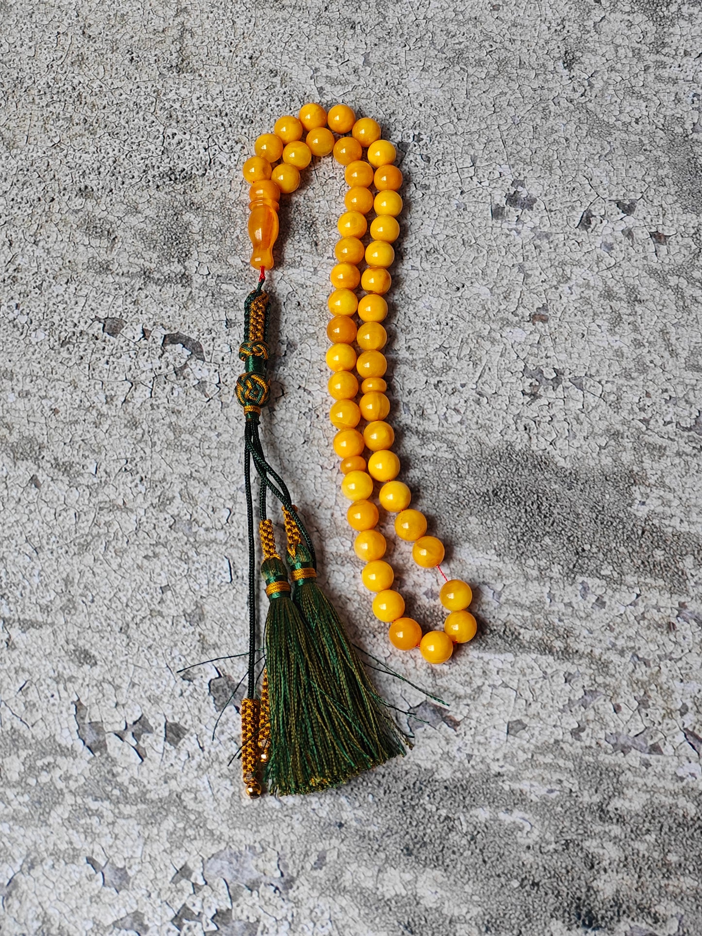 Natural Antique Aged Butterscotch Amber Misbah 45 Beads Pocket Size