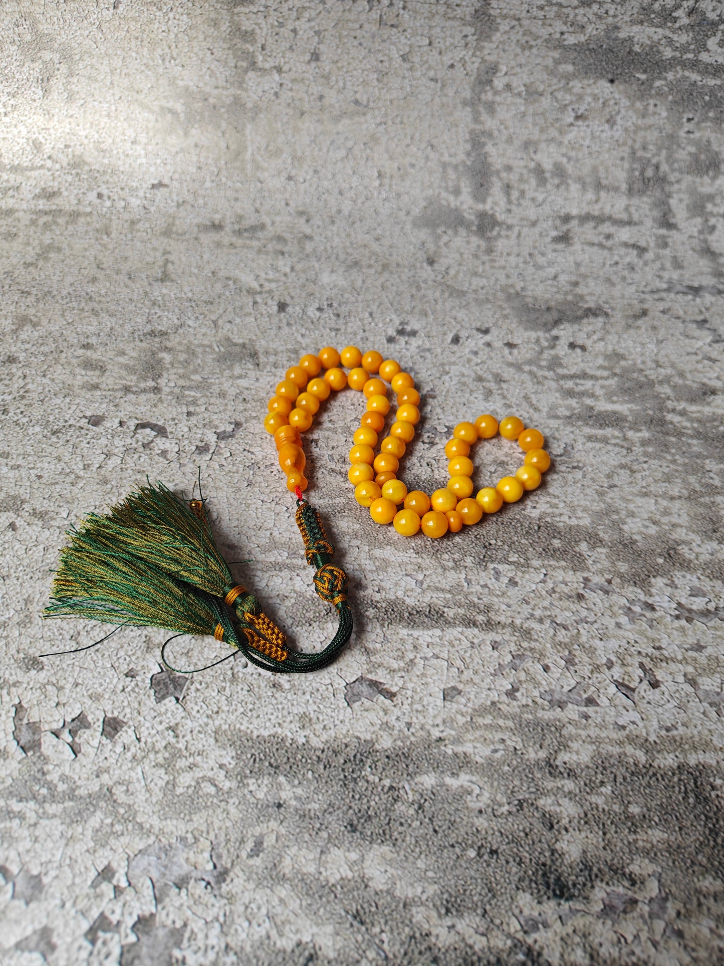 Natural Antique Aged Butterscotch Amber Misbah 45 Beads Pocket Size