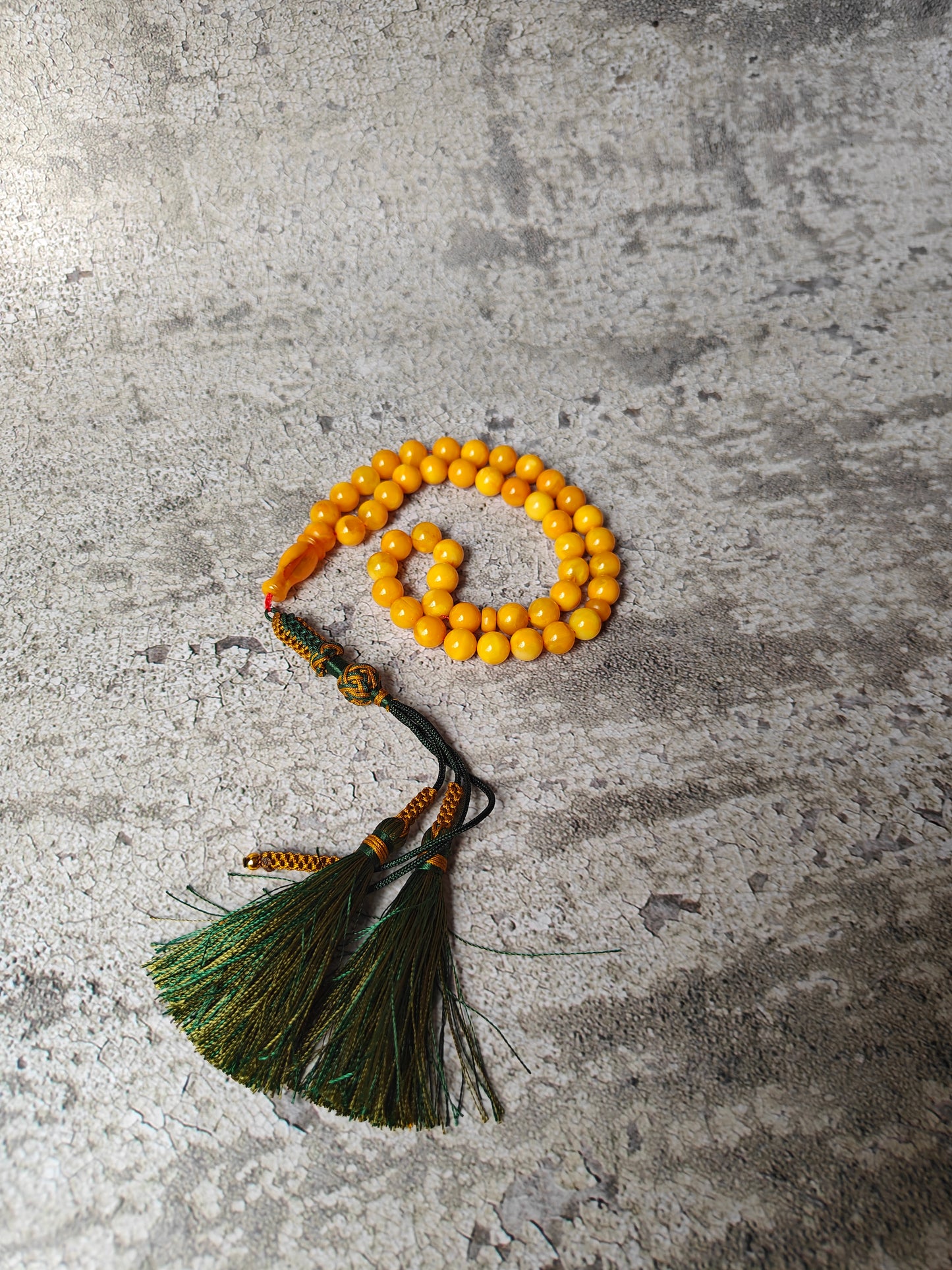 Natural Antique Aged Butterscotch Amber Misbah 45 Beads Pocket Size