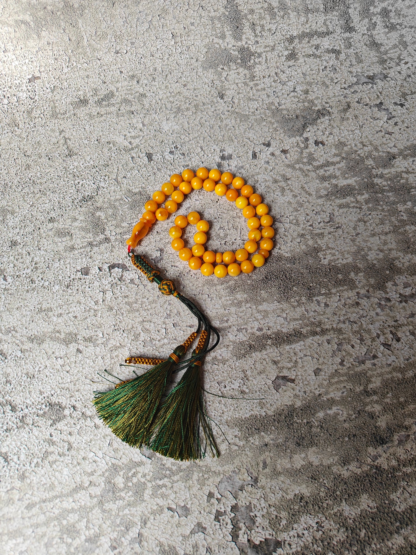 Natural Antique Aged Butterscotch Amber Misbah 45 Beads Pocket Size
