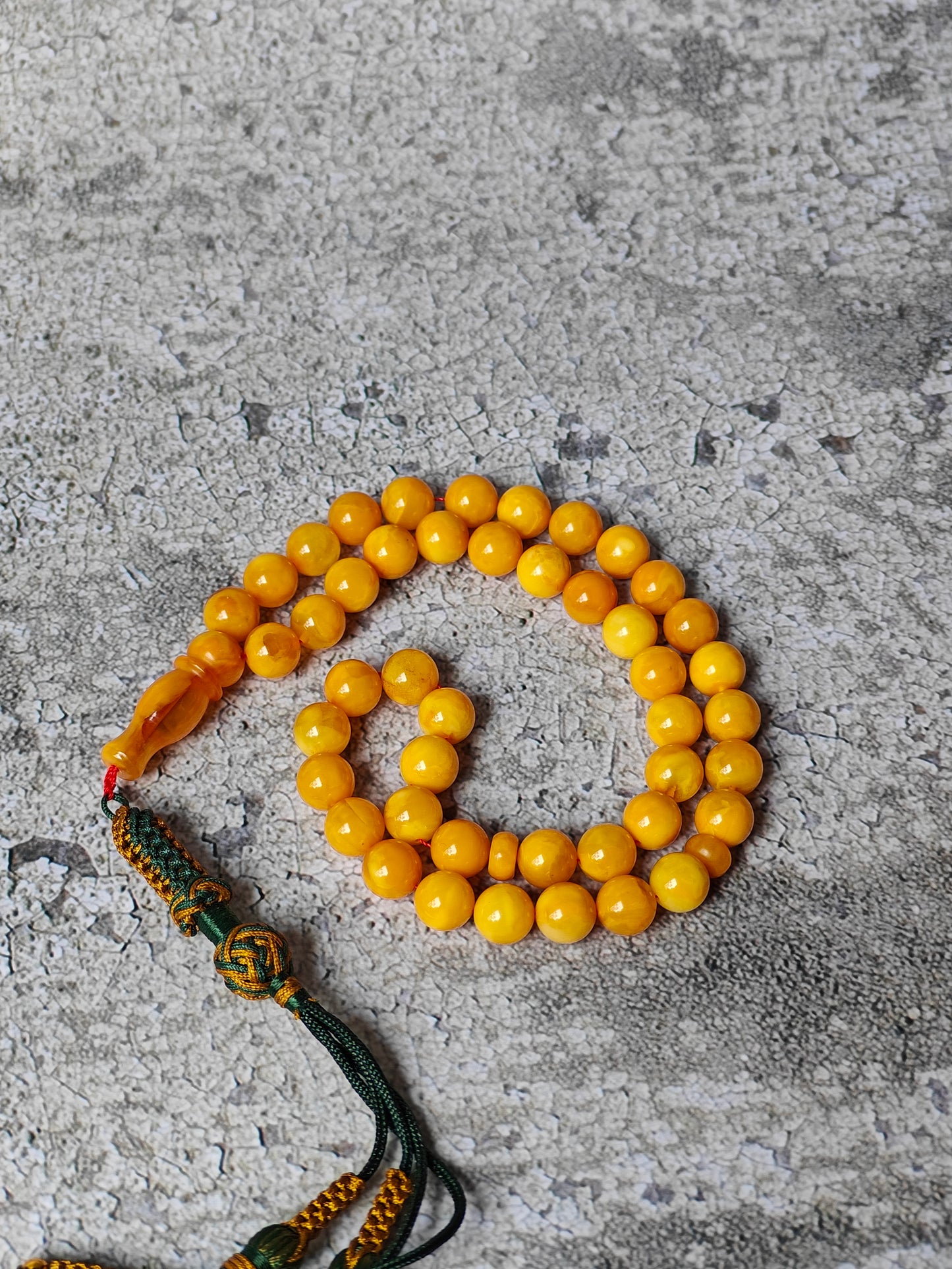 Natural Antique Aged Butterscotch Amber Misbah 45 Beads Pocket Size