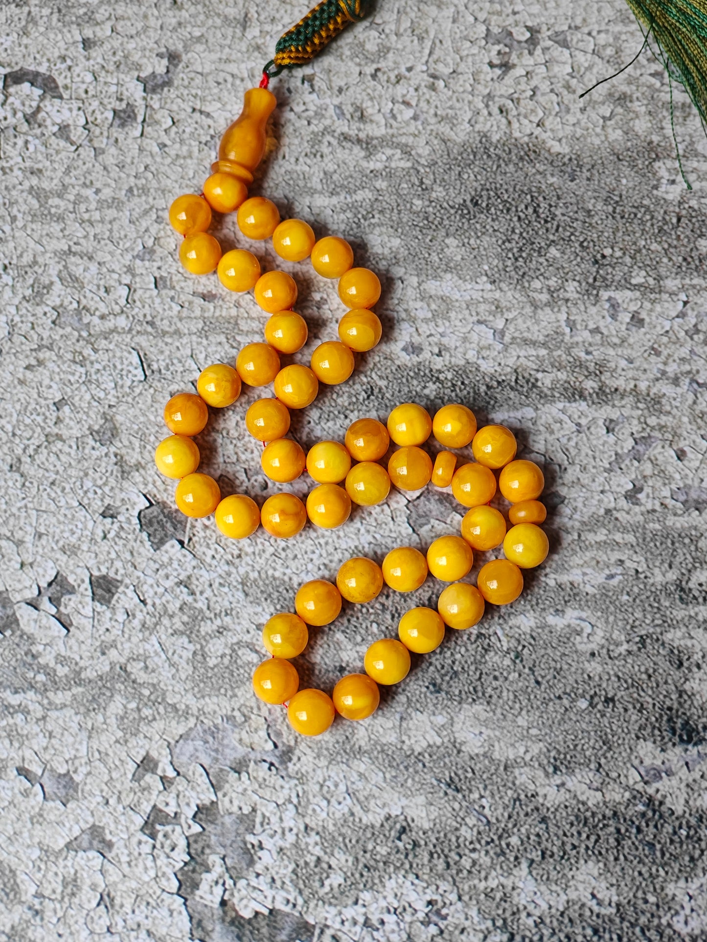 Natural Antique Aged Butterscotch Amber Misbah 45 Beads Pocket Size