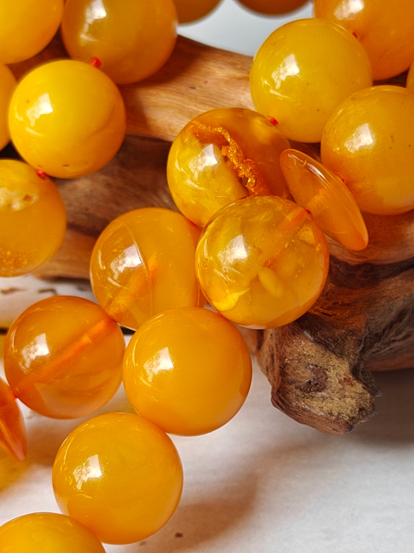 Antique Natural Aged Honey and Cloudy Amber Tasbih 45 Beads