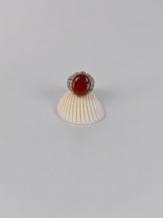 Natural Agate Ring in Silver