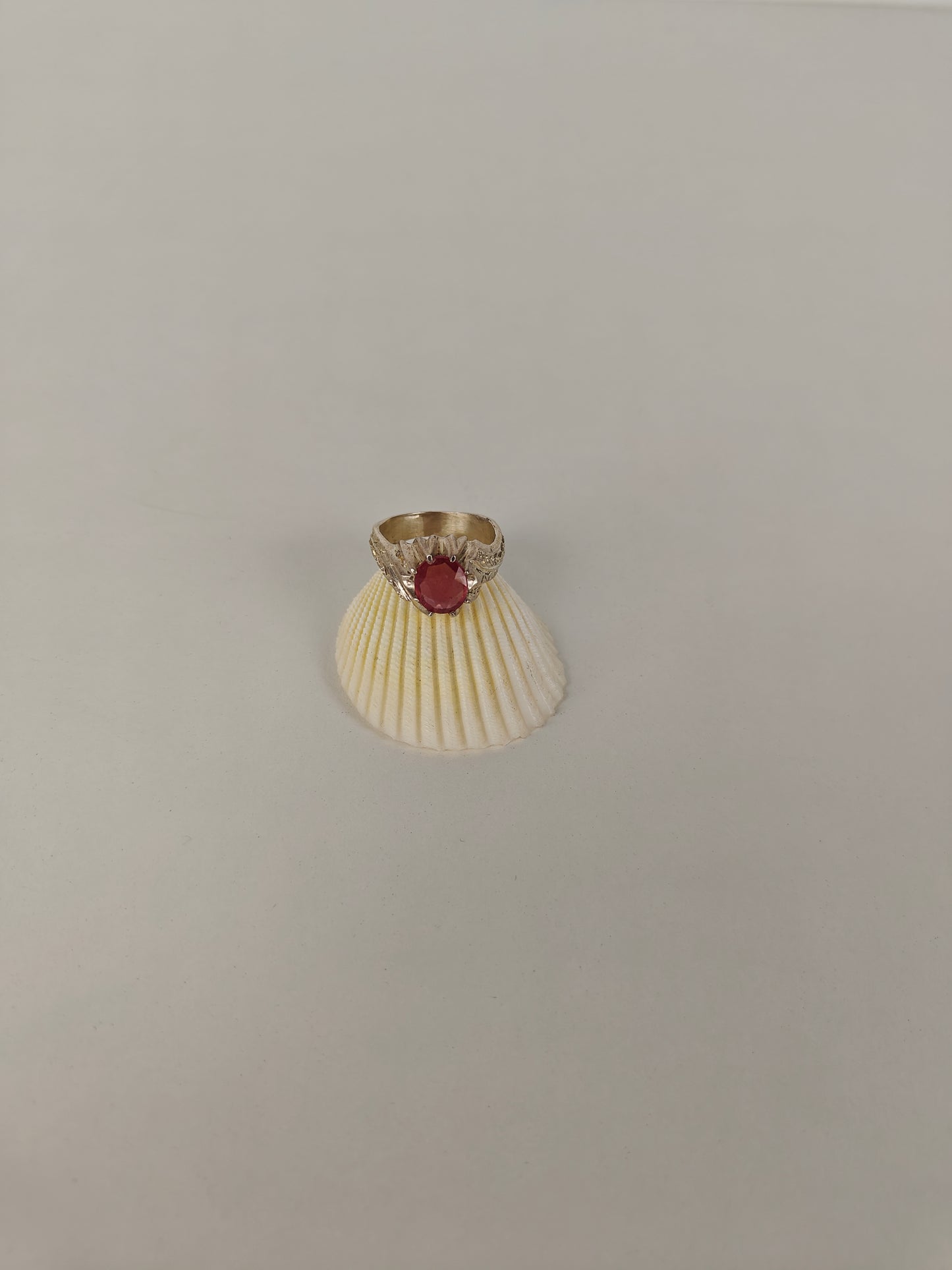 Natural Ruby Ring in Silver 925