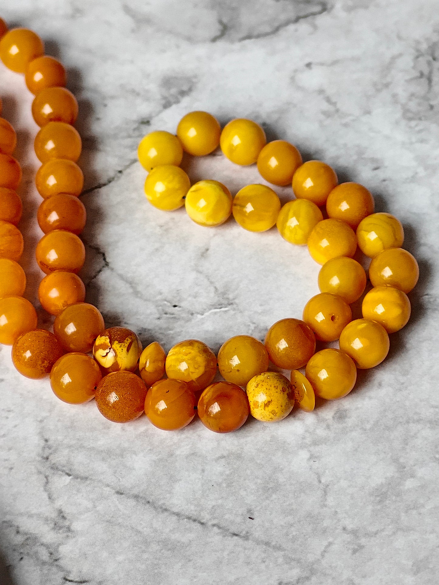 Antique Aged Gradient Amber Tasbih – 65 Beads