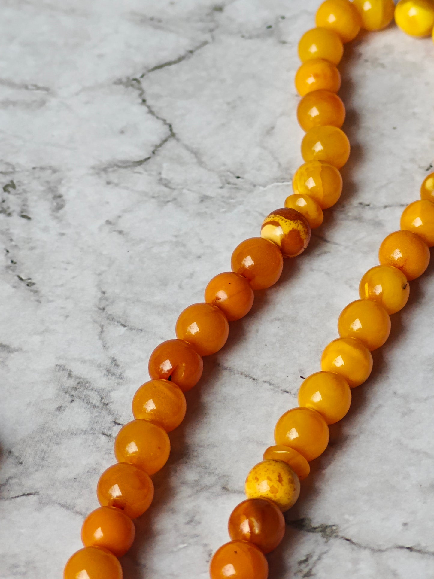 Antique Aged Gradient Amber Tasbih – 65 Beads