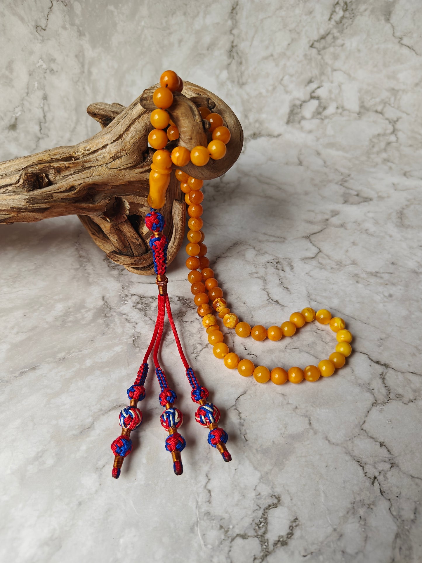 Antique Aged Gradient Amber Tasbih – 65 Beads