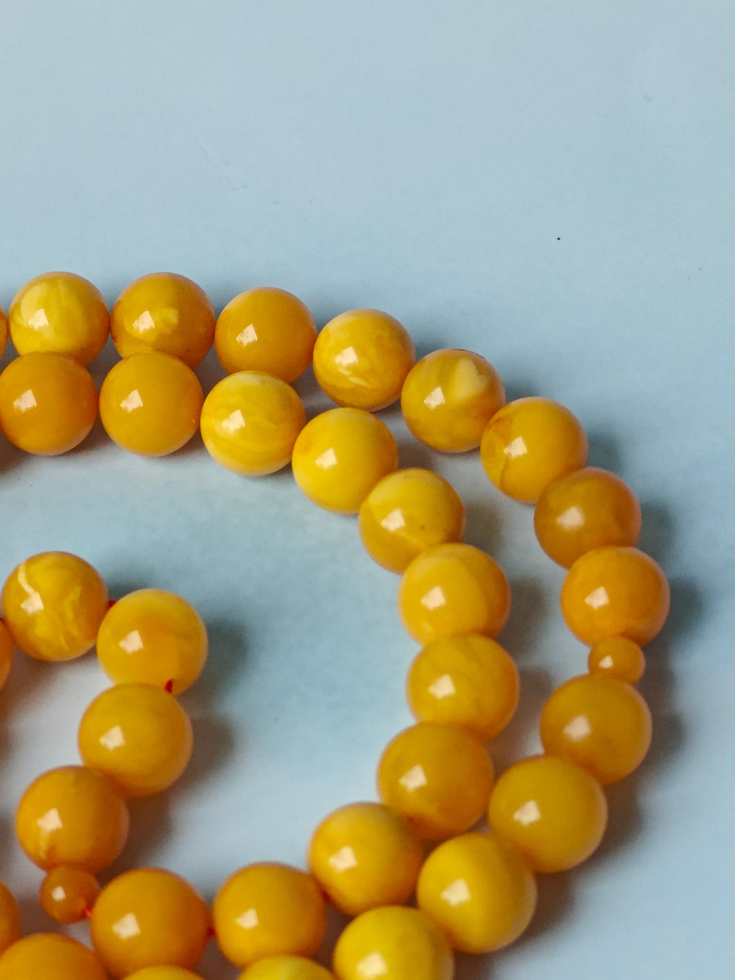 Vintage Aged Butterscotch Amber Rosary – 45 Beads | Pocket Size