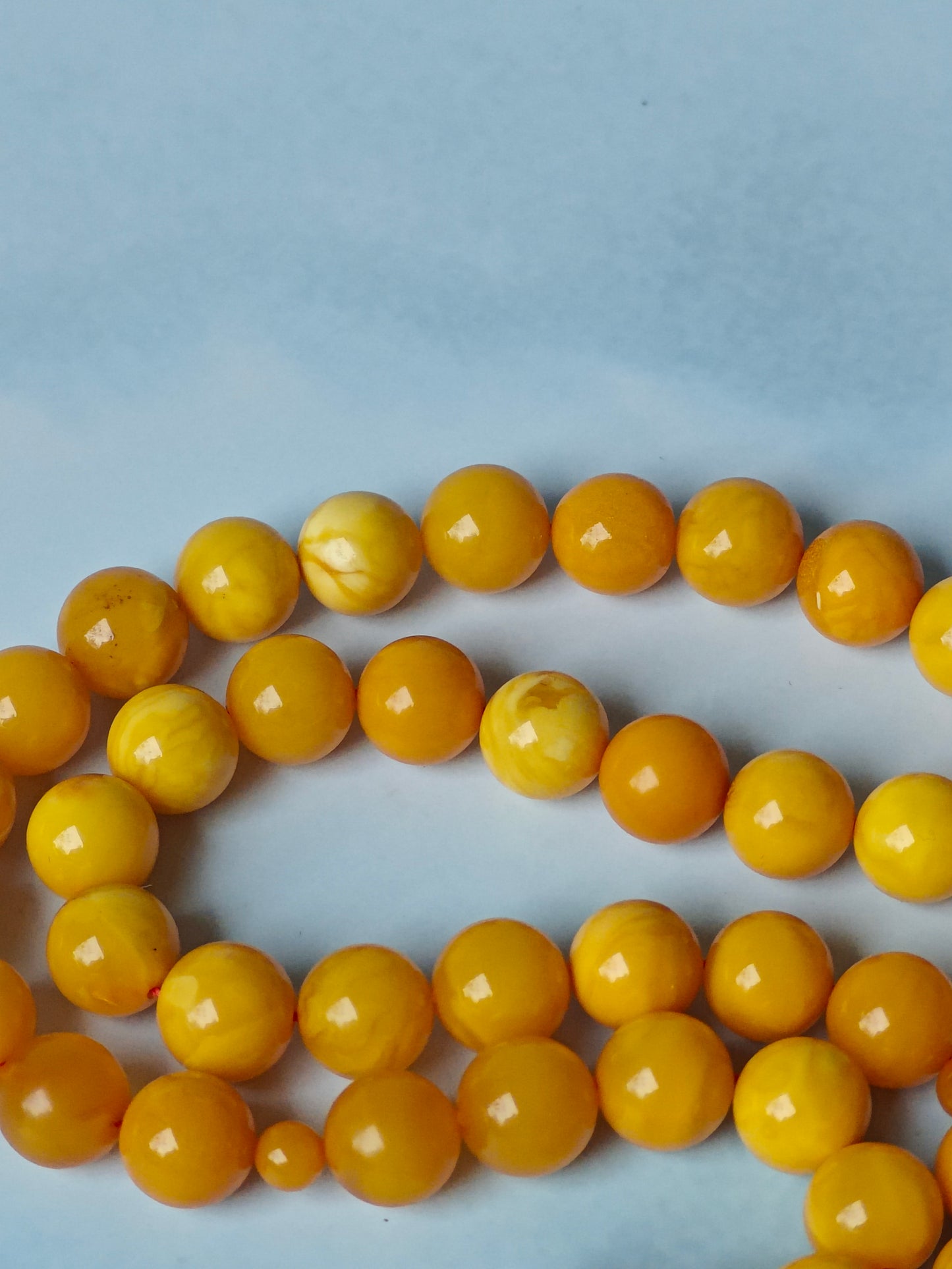 Vintage Aged Butterscotch Amber Rosary – 45 Beads | Pocket Size