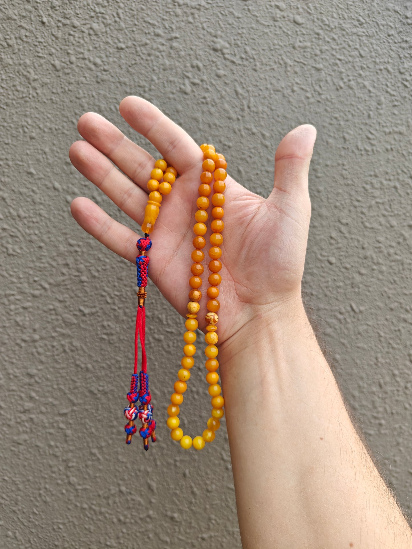 Antique Aged Gradient Amber Tasbih – 65 Beads