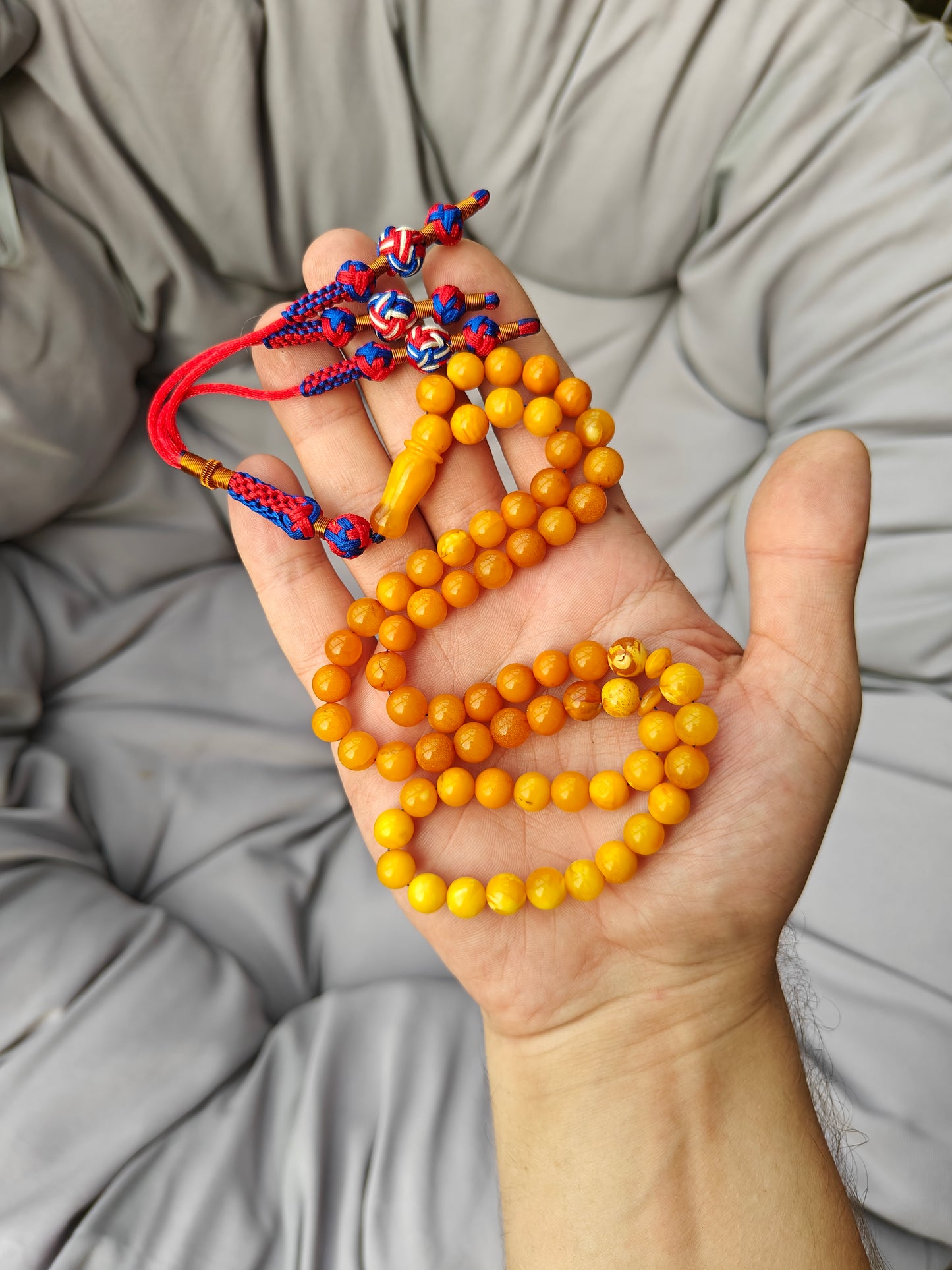Antique Aged Gradient Amber Tasbih – 65 Beads