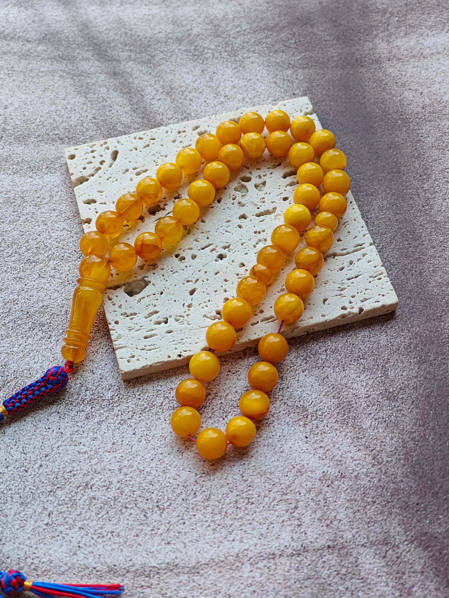 Aged Butterscotch & Honey Amber Tasbih – 45 Beads