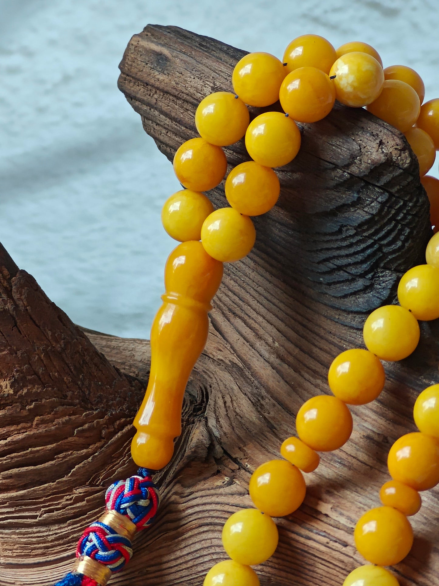 Aged Milk & Butterscotch Amber Tasbih – 45 Beads