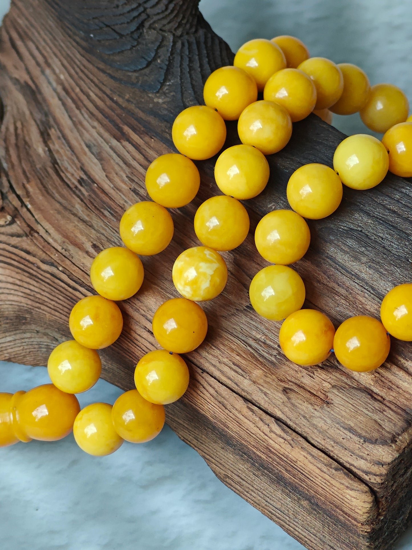 Aged Milk & Butterscotch Amber Tasbih – 45 Beads
