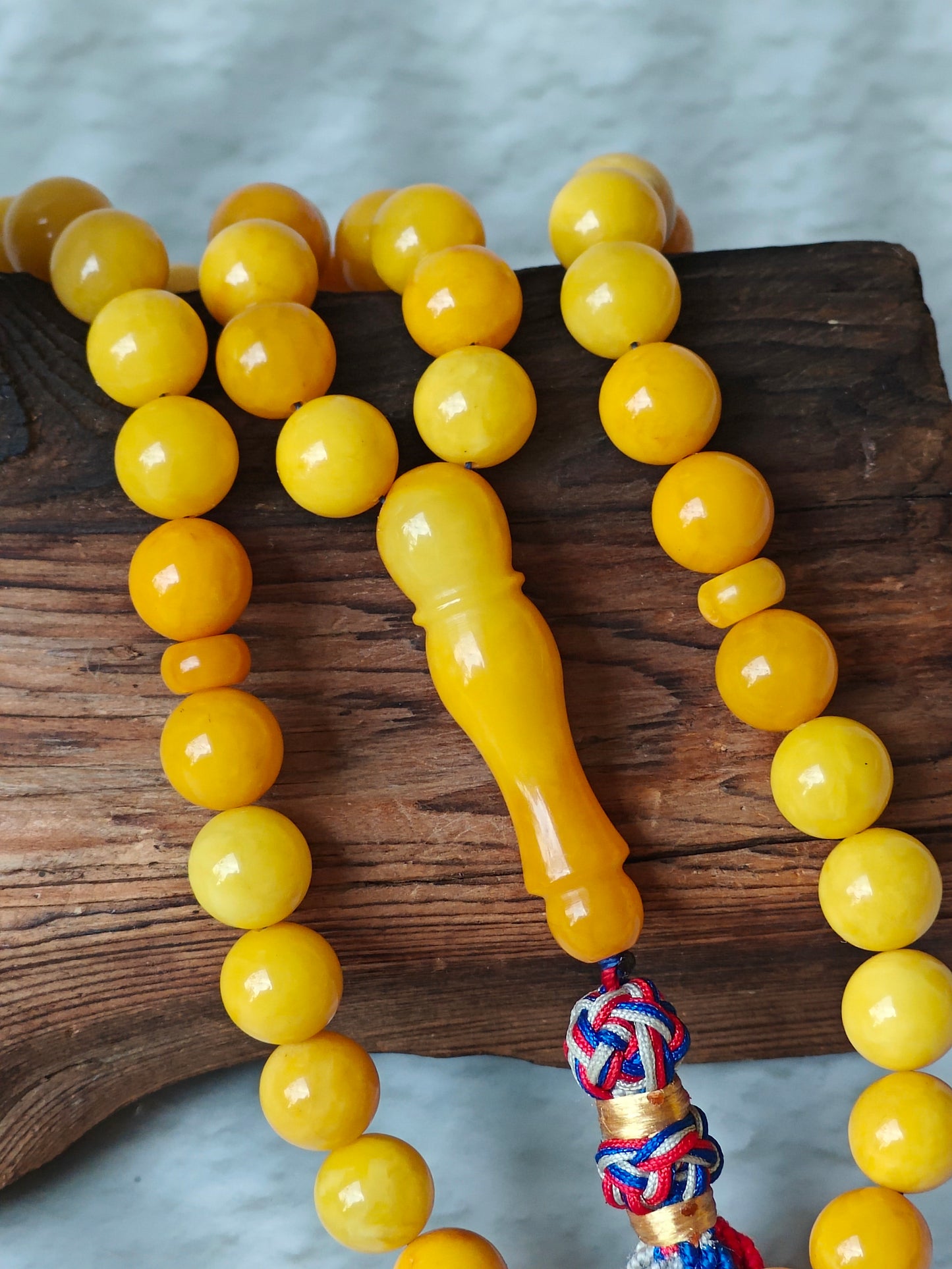 Aged Milk & Butterscotch Amber Tasbih – 45 Beads