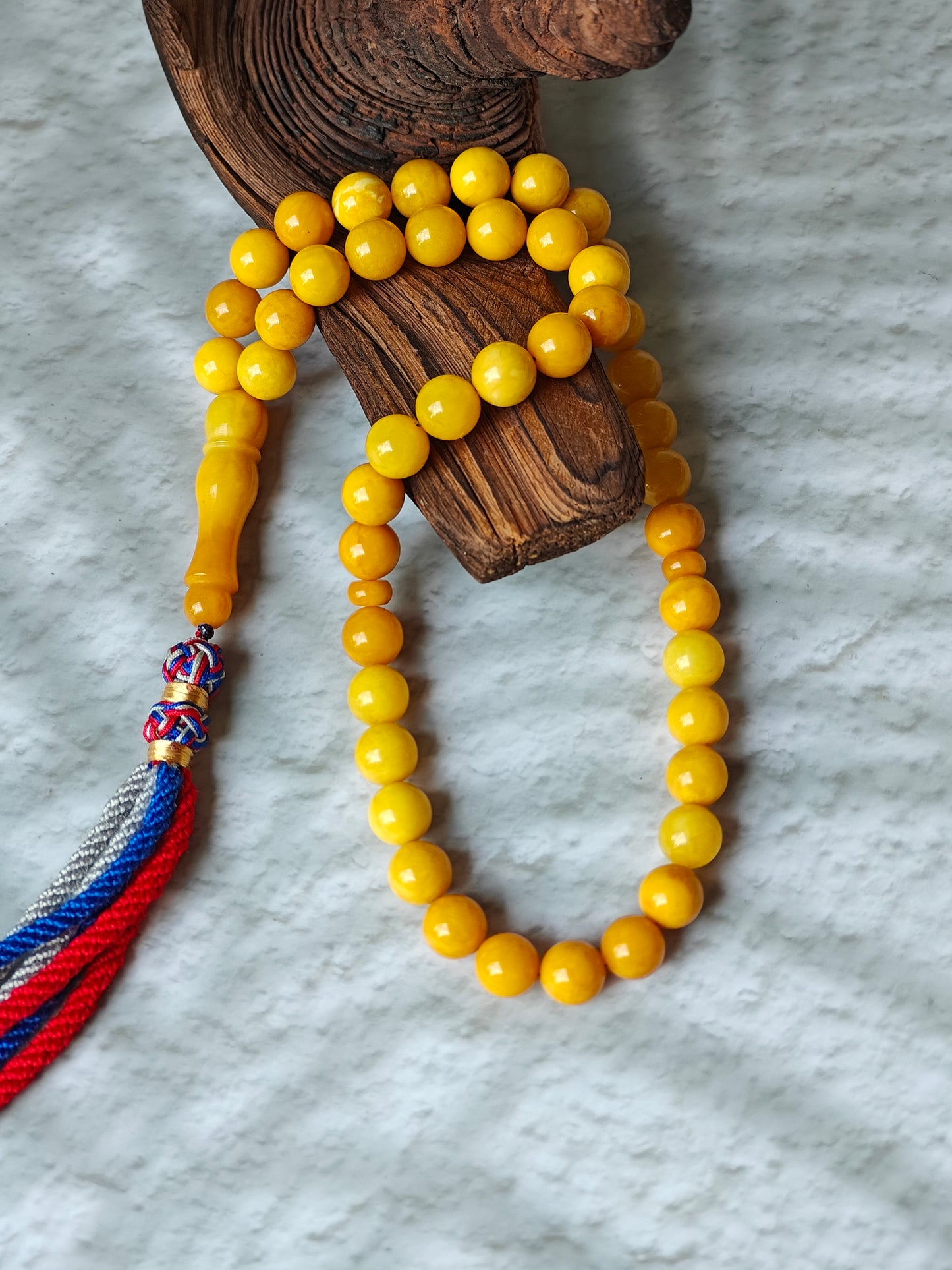 Aged Milk & Butterscotch Amber Tasbih – 45 Beads