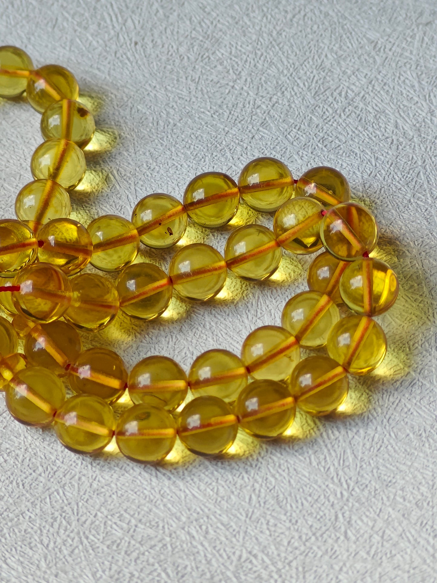 Natural Green Caribbean Amber Tasbih – 45 Beads