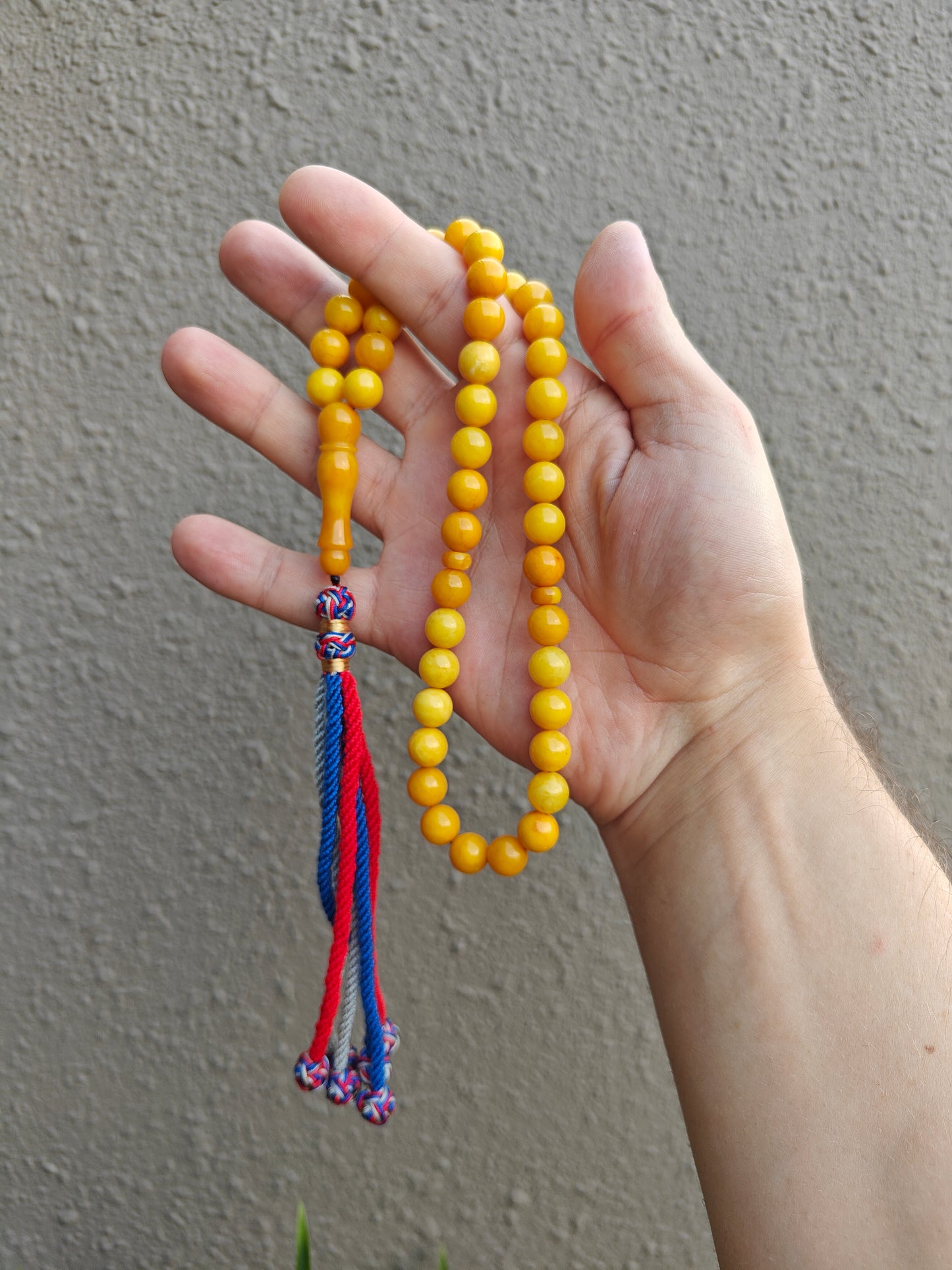 Aged Milk & Butterscotch Amber Tasbih – 45 Beads