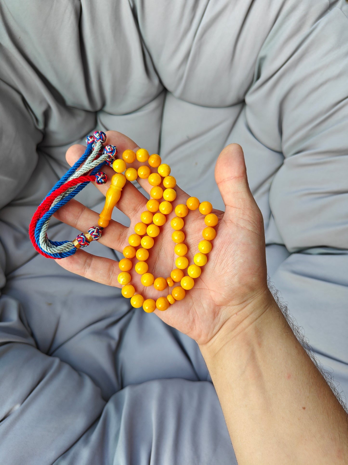 Aged Milk & Butterscotch Amber Tasbih – 45 Beads