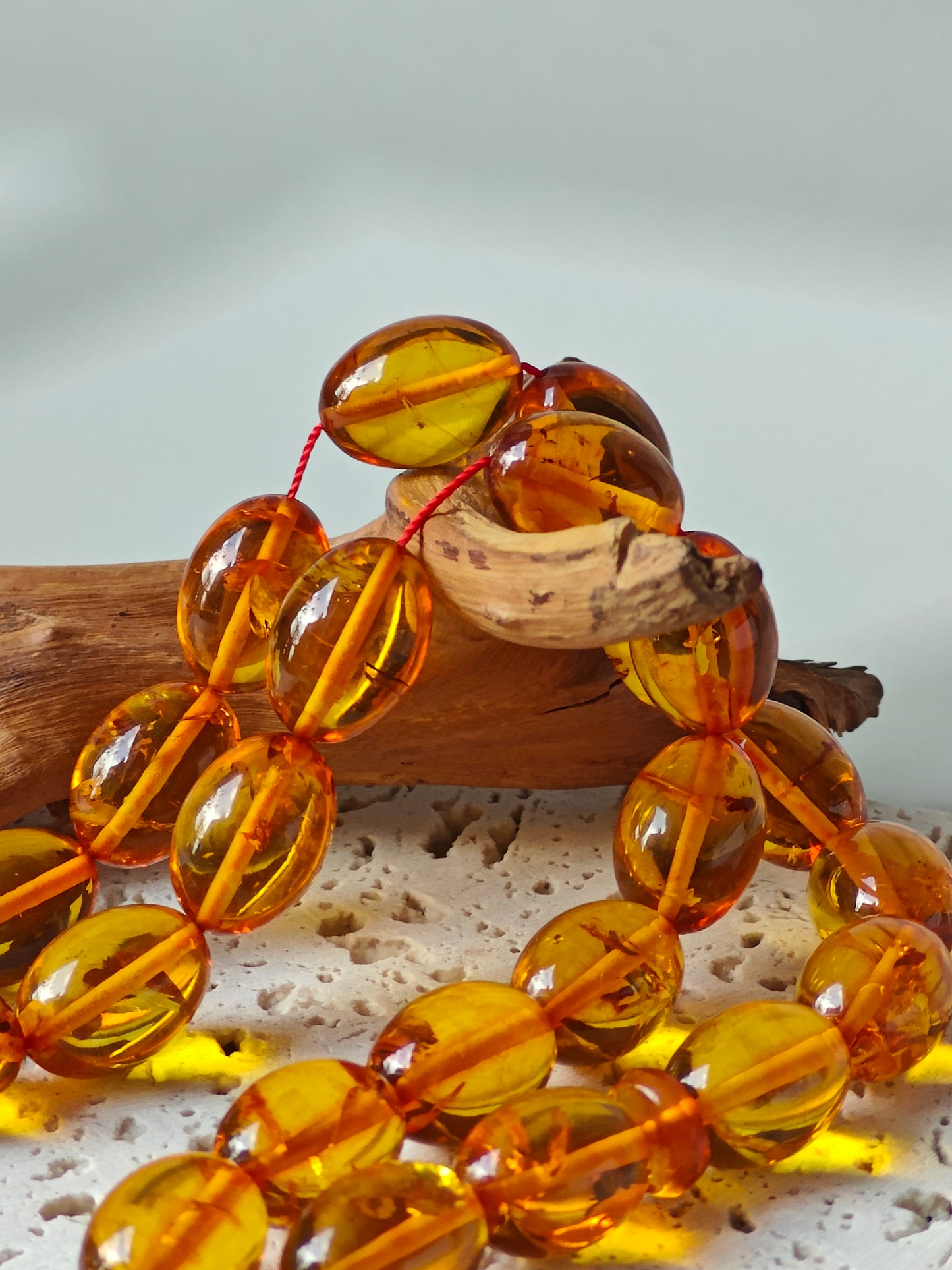 Vintage Cognac Amber Tasbih – 33 Beads