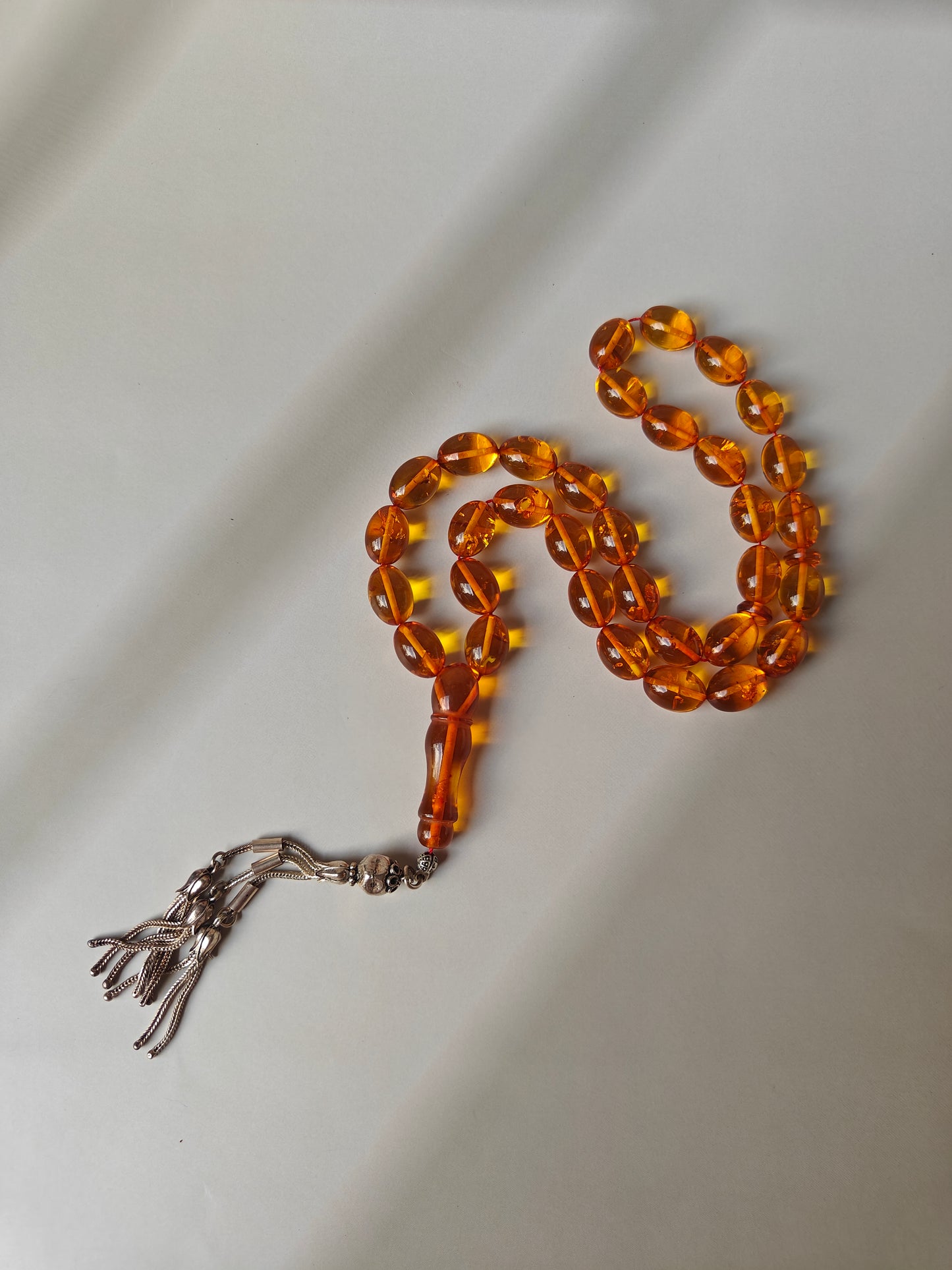 Vintage Cognac Amber Tasbih – 33 Beads
