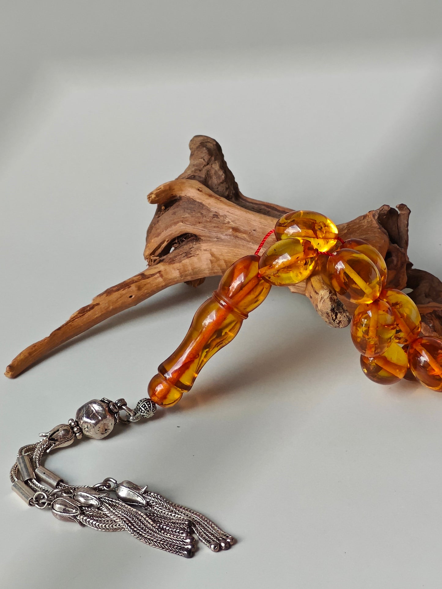 Vintage Cognac Amber Tasbih – 33 Beads