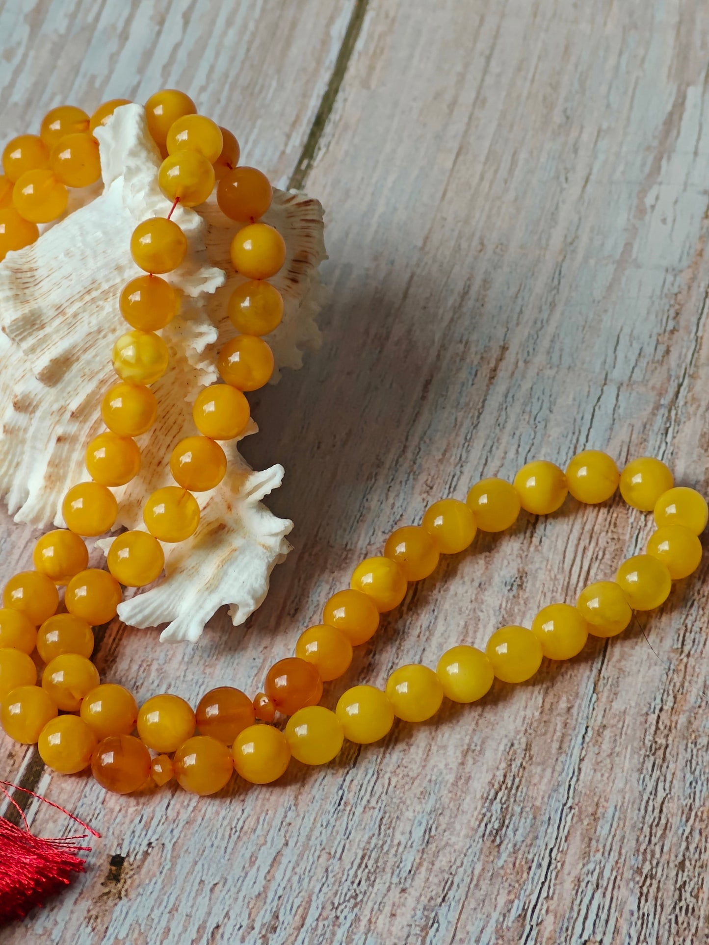 Aged Multicolor Natural Amber Pocket Size Tasbih 66 Beads