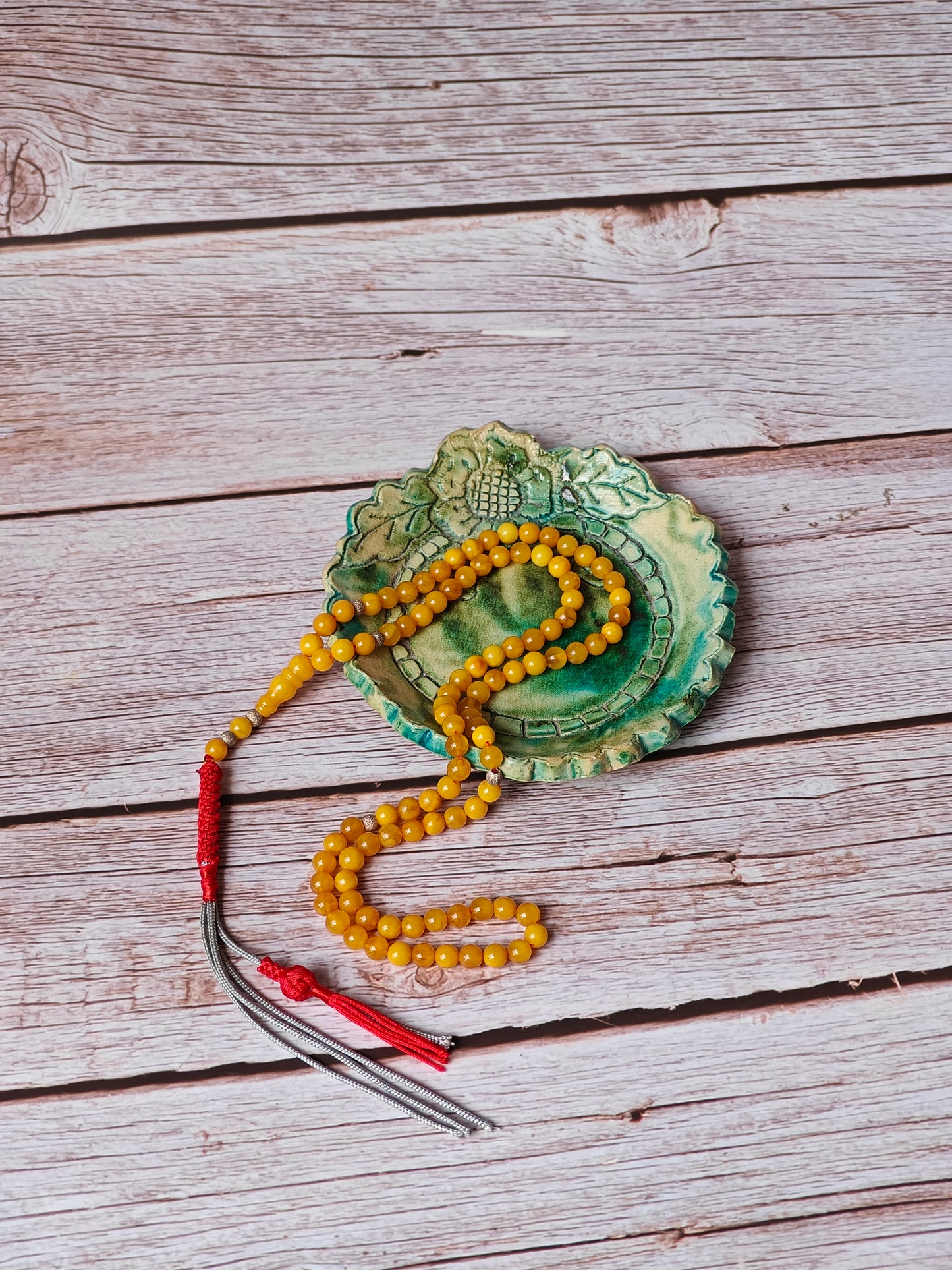 Aged Butterscotch Amber Tasbih – 99 Beads, Micro Size