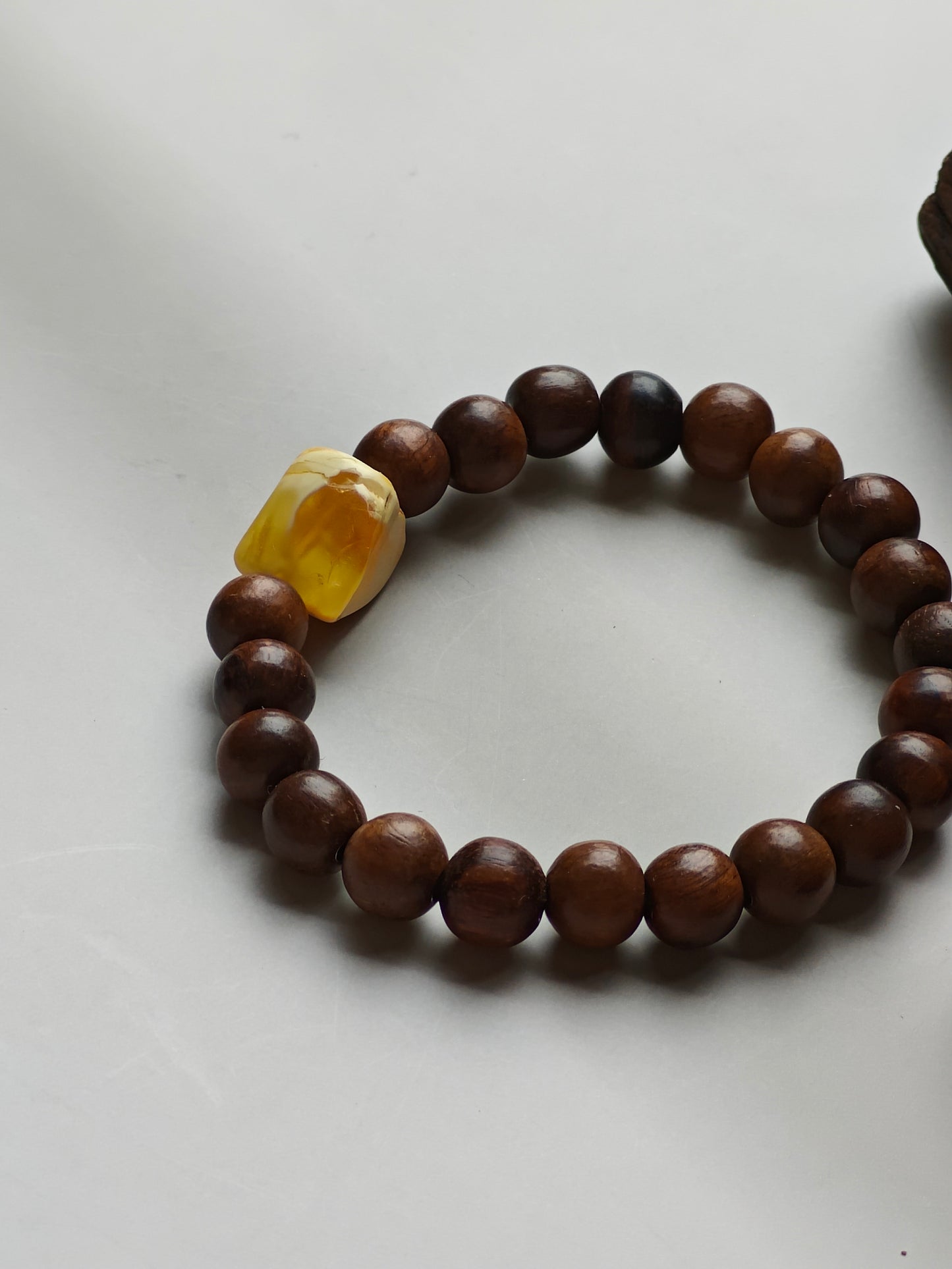 Kokka Seed & Raw Royal White Amber Bracelet