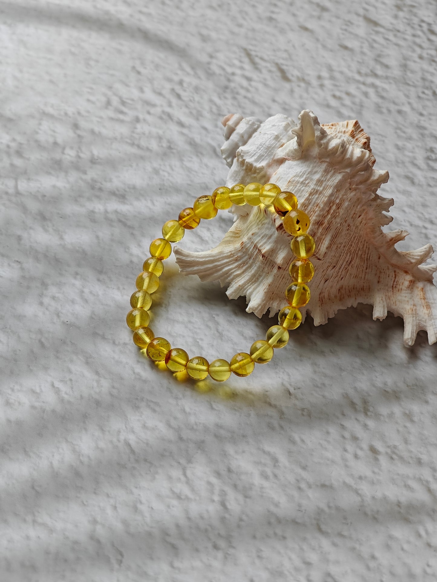 Citron Amber Beaded Bracelet