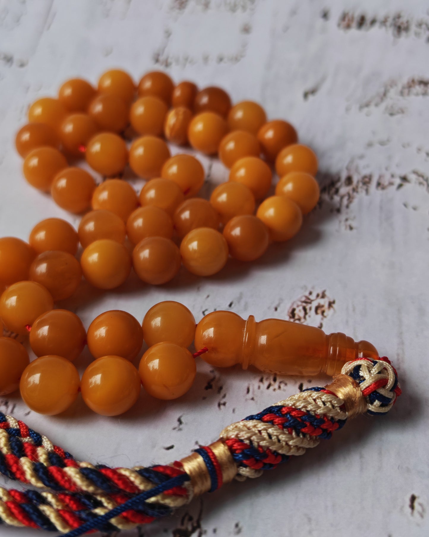 Natural Aged Butterscotch Amber Pocket Size Tasbih 45 Beads