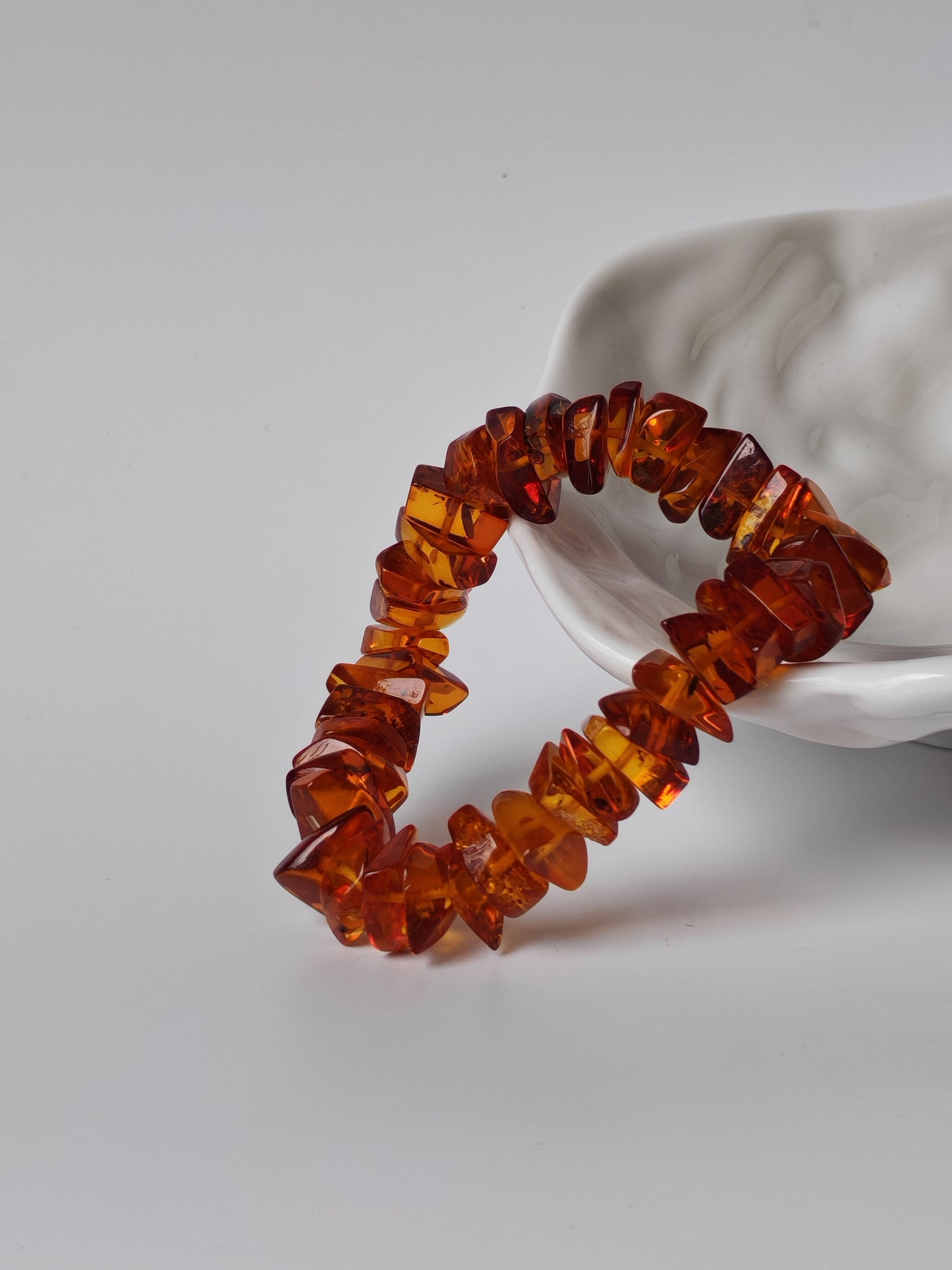 Cognac Amber Irregular Polished Bracelet