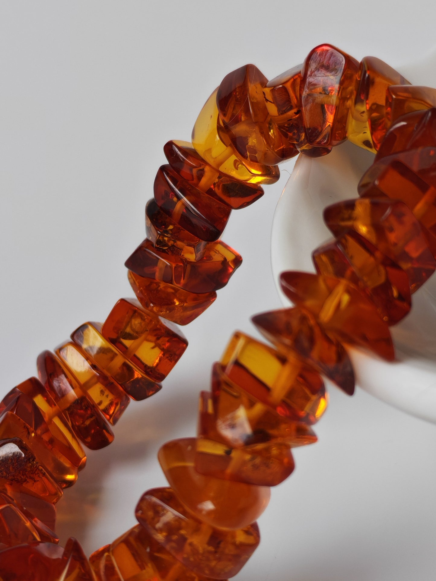 Cognac Amber Irregular Polished Bracelet