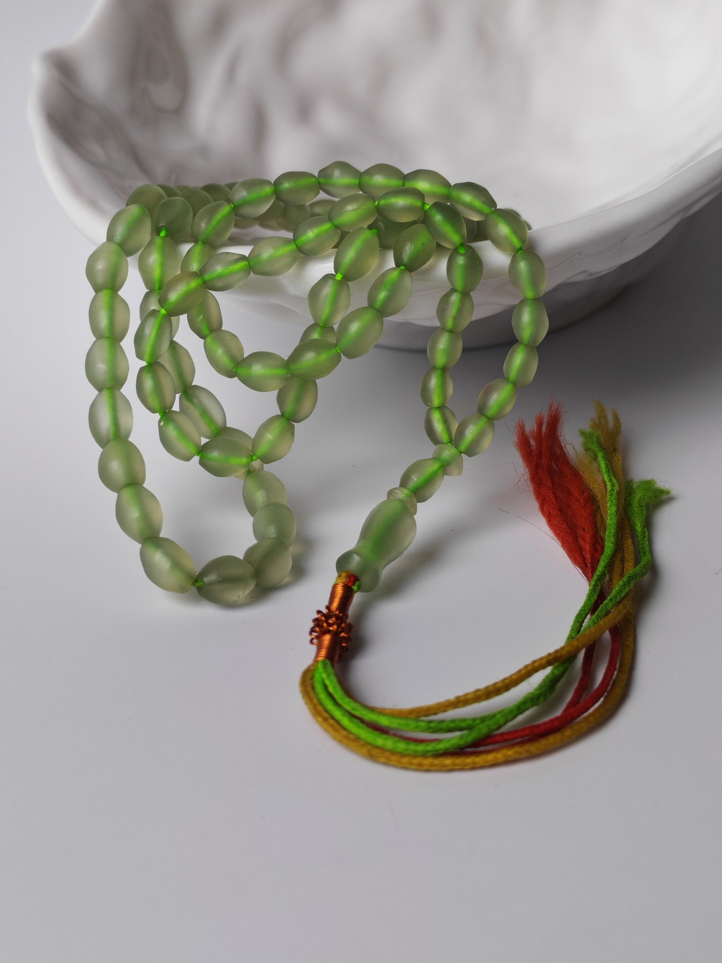 Micro Light Green Shah Maqsood Rosary – 100 Beads