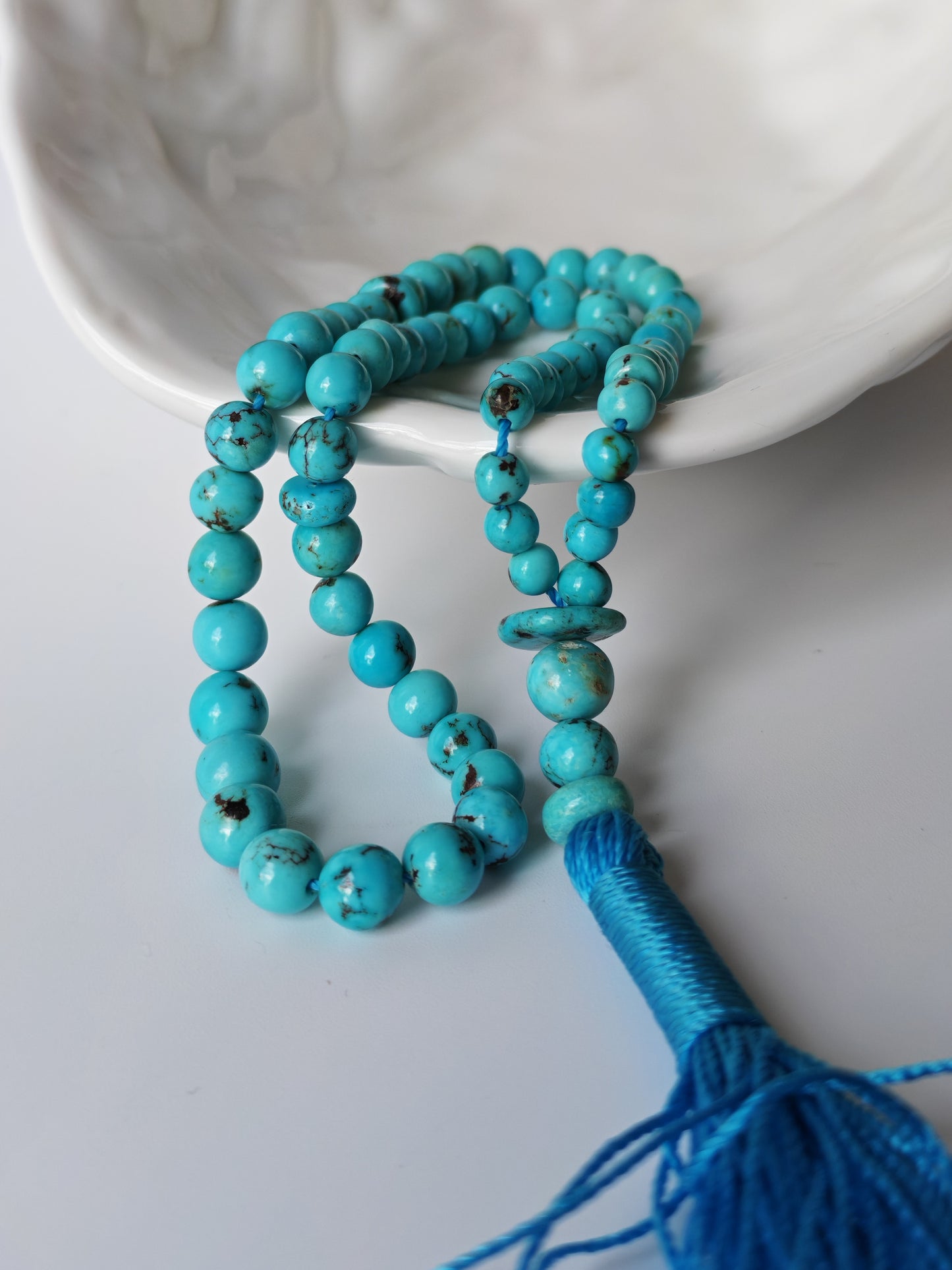 Natural Persian Turquoise Irregular Rosary – 66 Beads