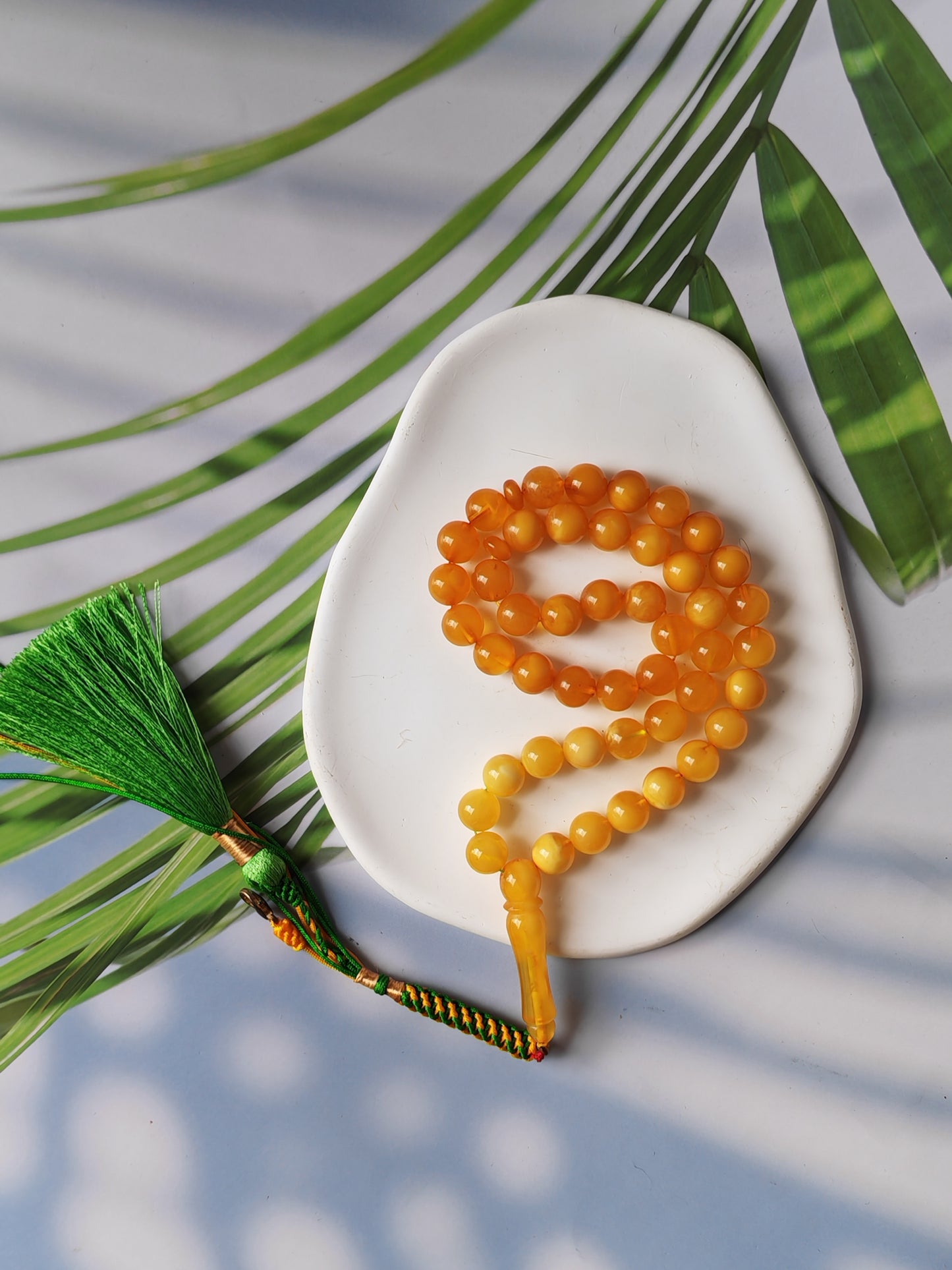 Half-Half Gradient Amber Rosary | 45 Beads